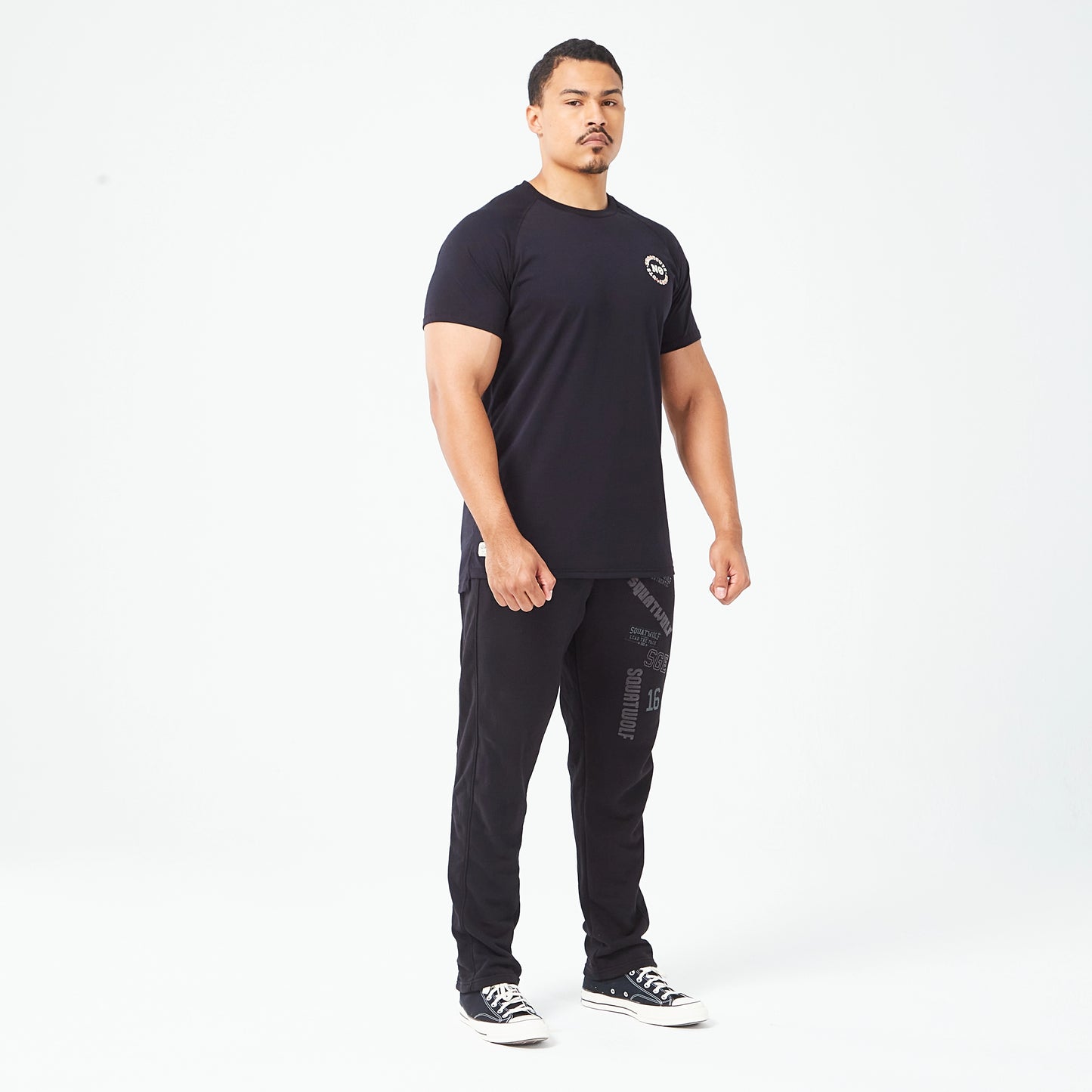 Golden Era Raglan Muscle T-shirt - Black Graphic