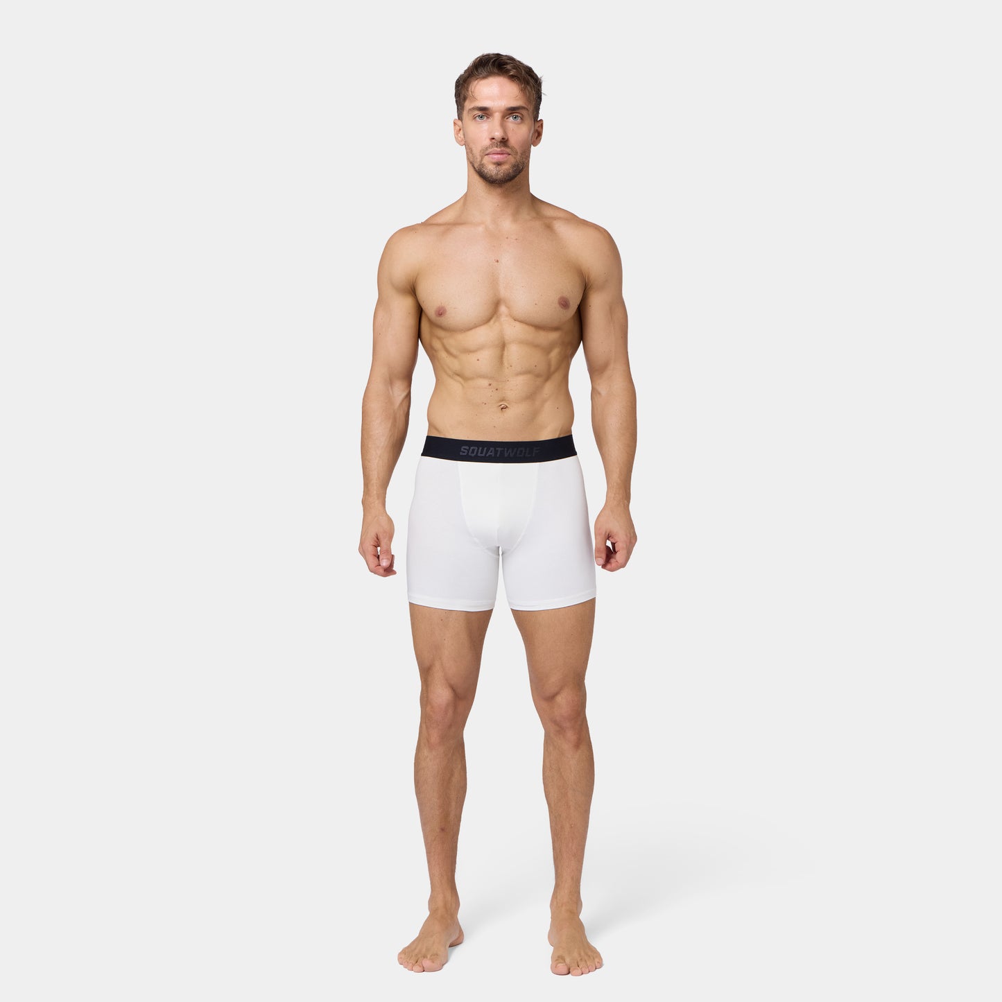 بوكسر قطني 5" 3 قطع - أبيض لؤلؤي