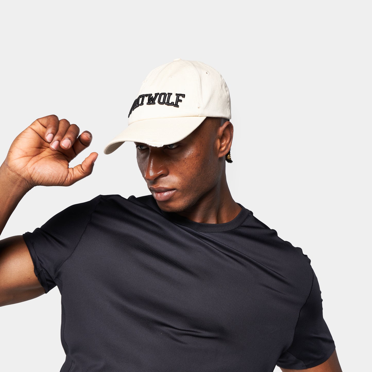 قبعة بيسبول ممزقة - كريمي