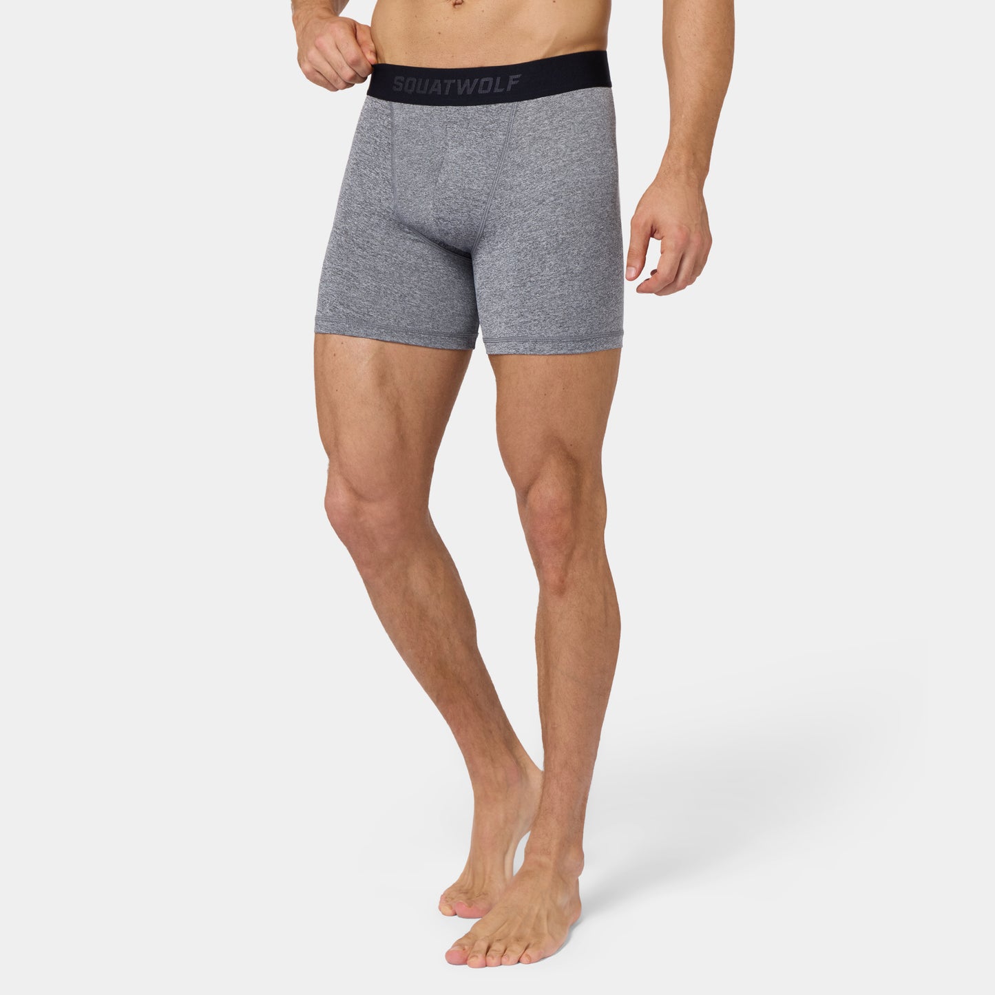 5" ACTDRY® Boxer Trunks 2 Pack - Light Grey Marl