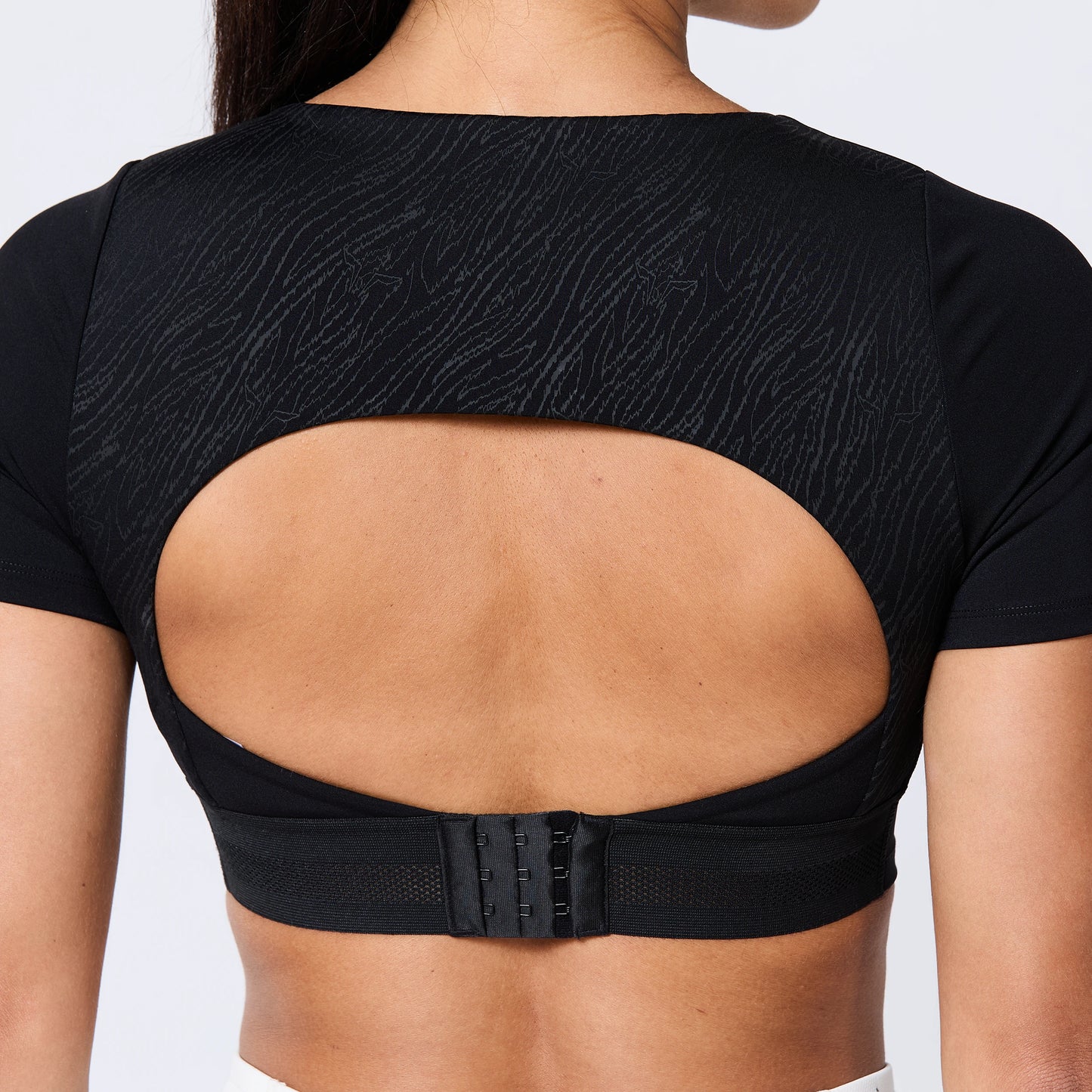 توب ضد الانزلاق مع حمالة صدر عالية التحمل - أسود