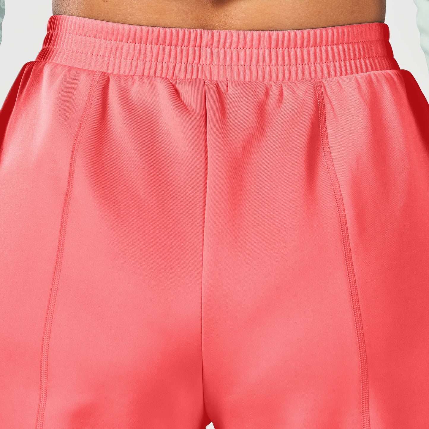 بنطال بقصة مستقيمة وتصميم متقاطع - أحمر كايين