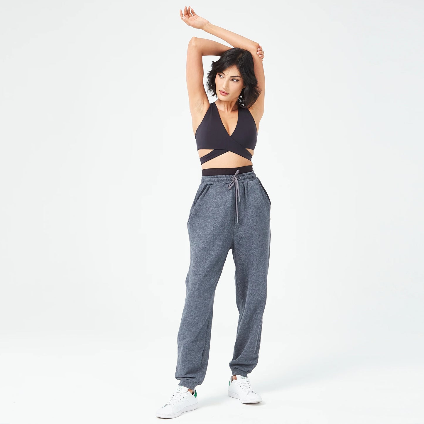 بنطلون رياضي خفيف ريتروجراد بلش - أسود مارل