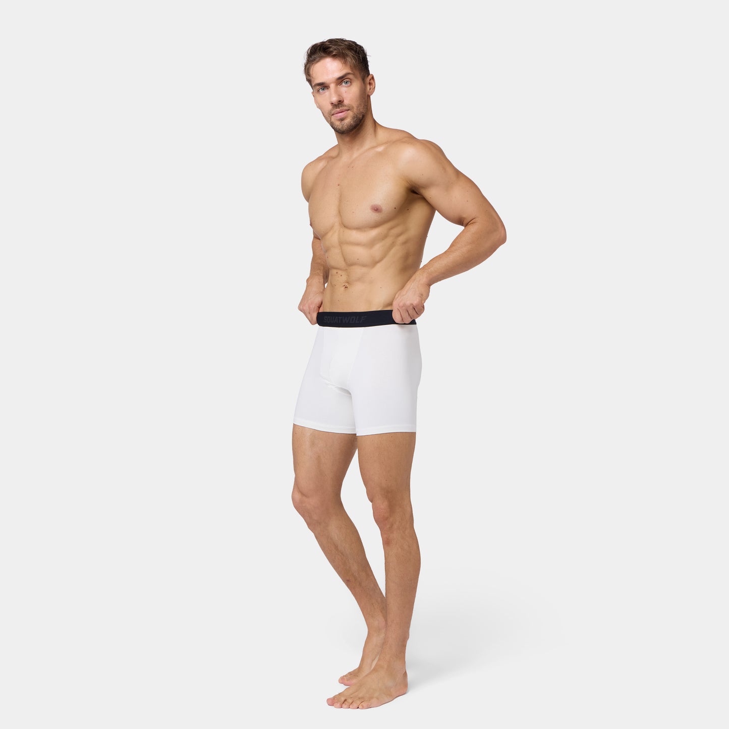 بوكسر قطني 5" 3 قطع - أبيض لؤلؤي