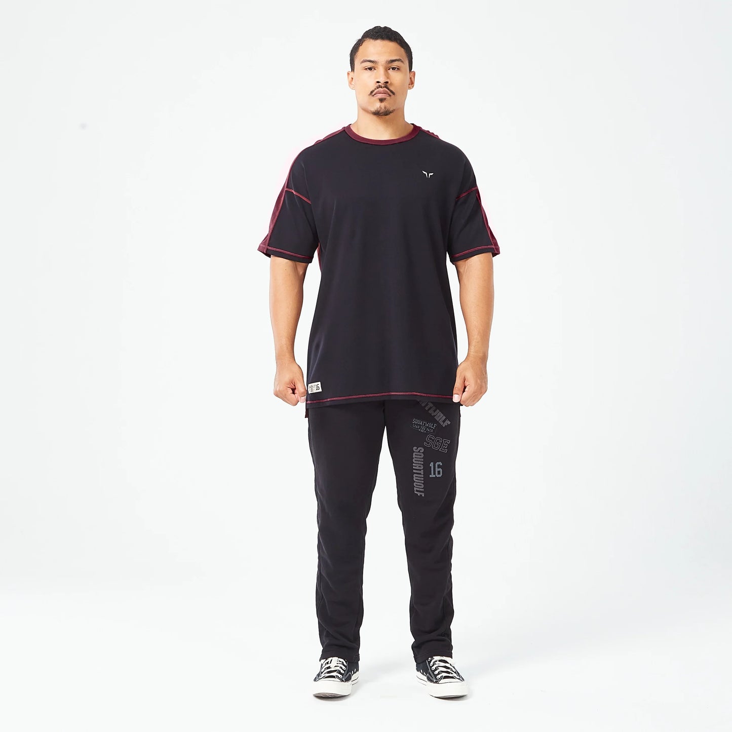 Golden Era Legacy Oversized T-shirt - Black & Burgundy