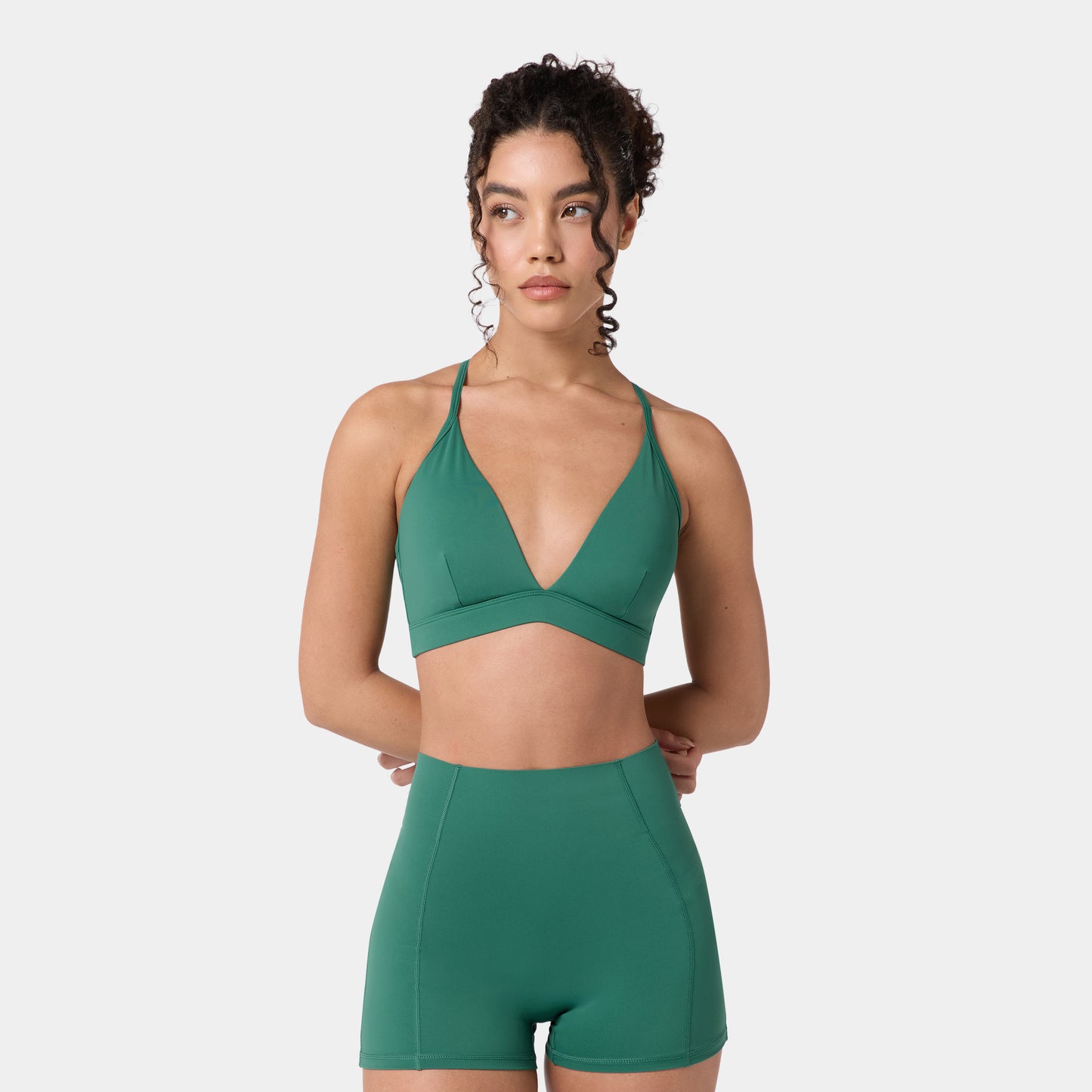 Authentic Cross Back Bra - Galapagos Green
