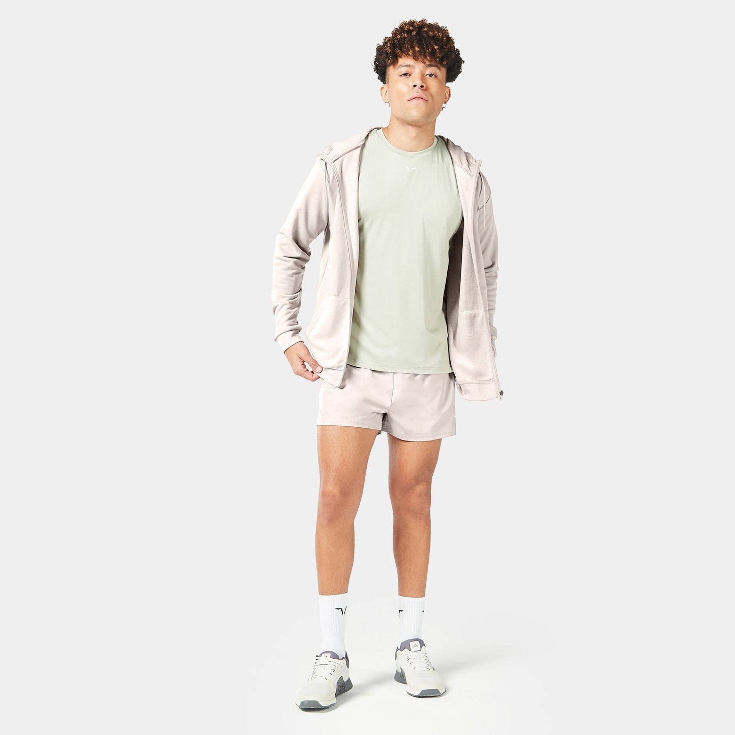 Essential Zipped Hoodie - Silver Lining