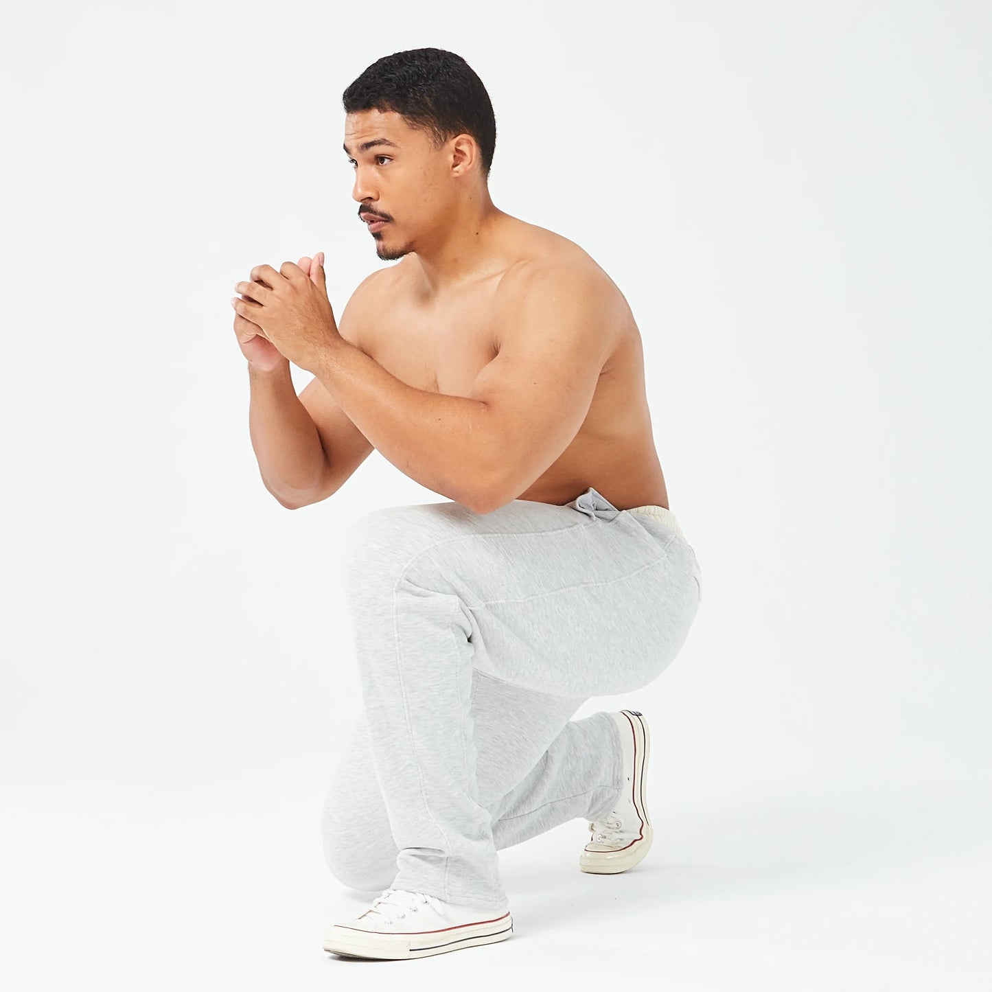 Golden Era Back-On-Track Joggers - Light Grey Marl