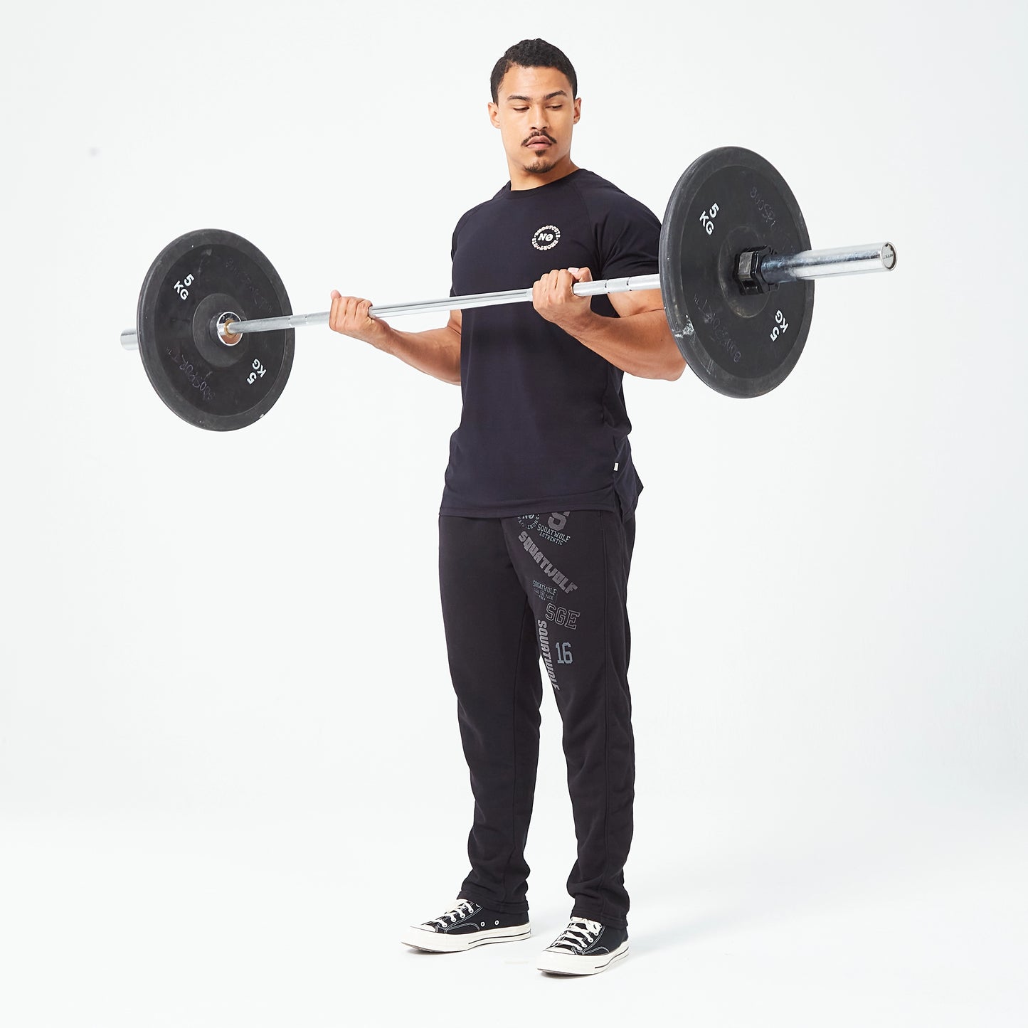 Golden Era Raglan Muscle T-shirt - Black Graphic