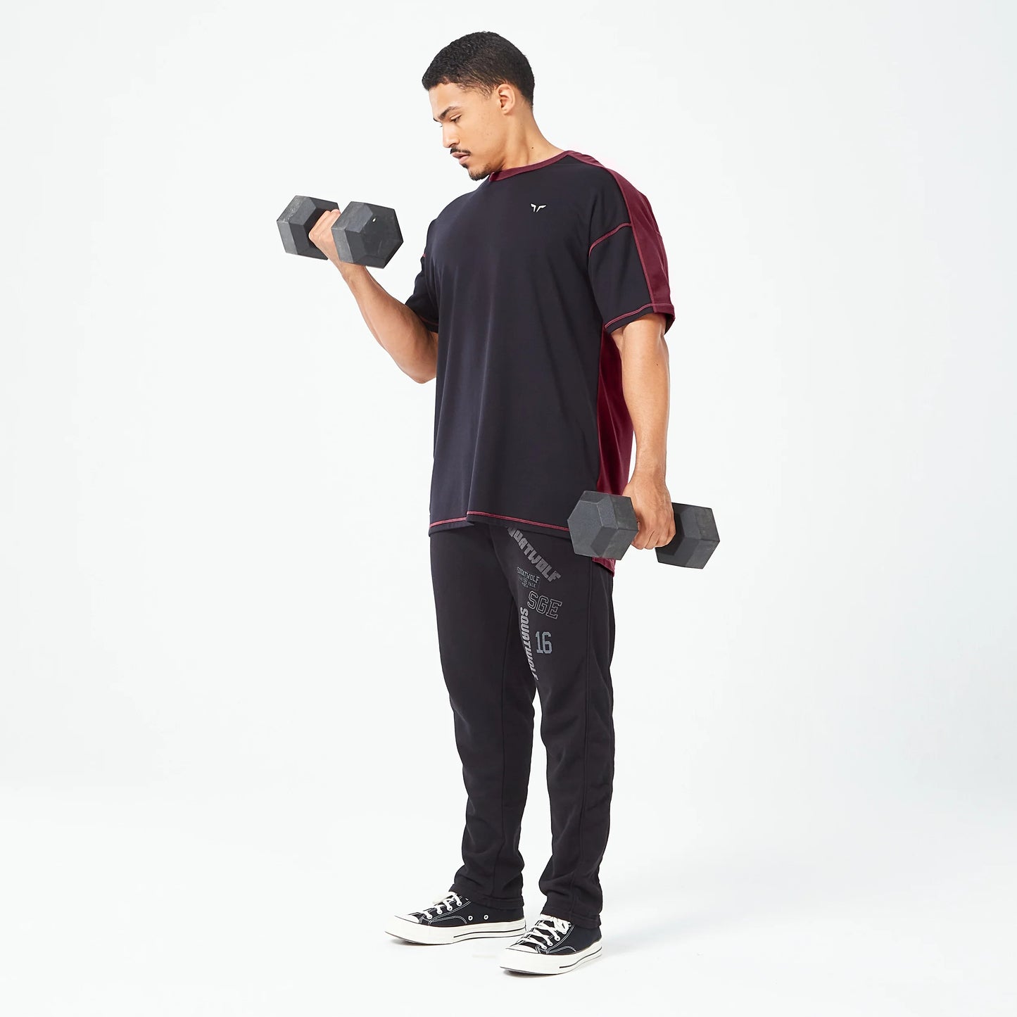 Golden Era Legacy Oversized T-shirt - Black & Burgundy