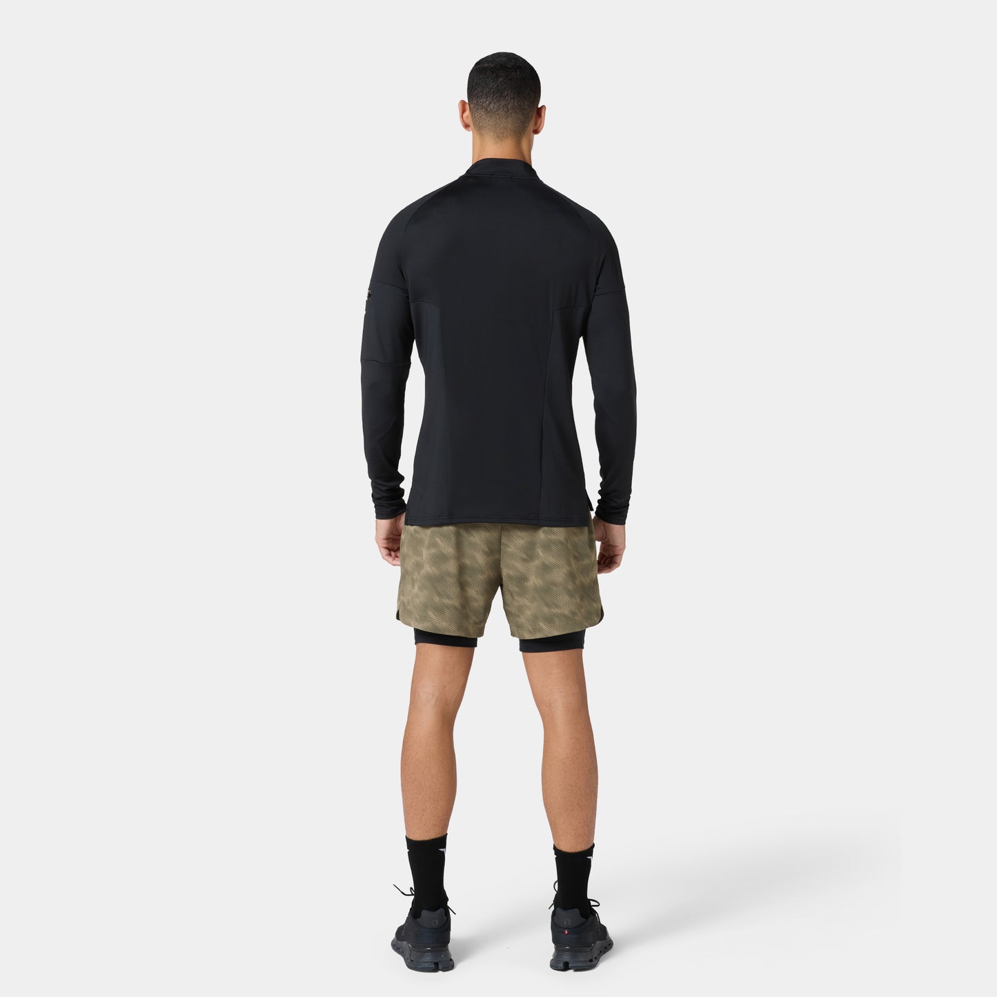 آكت دراي® الفا ربع سحاب بأكمام طويلة - أسود