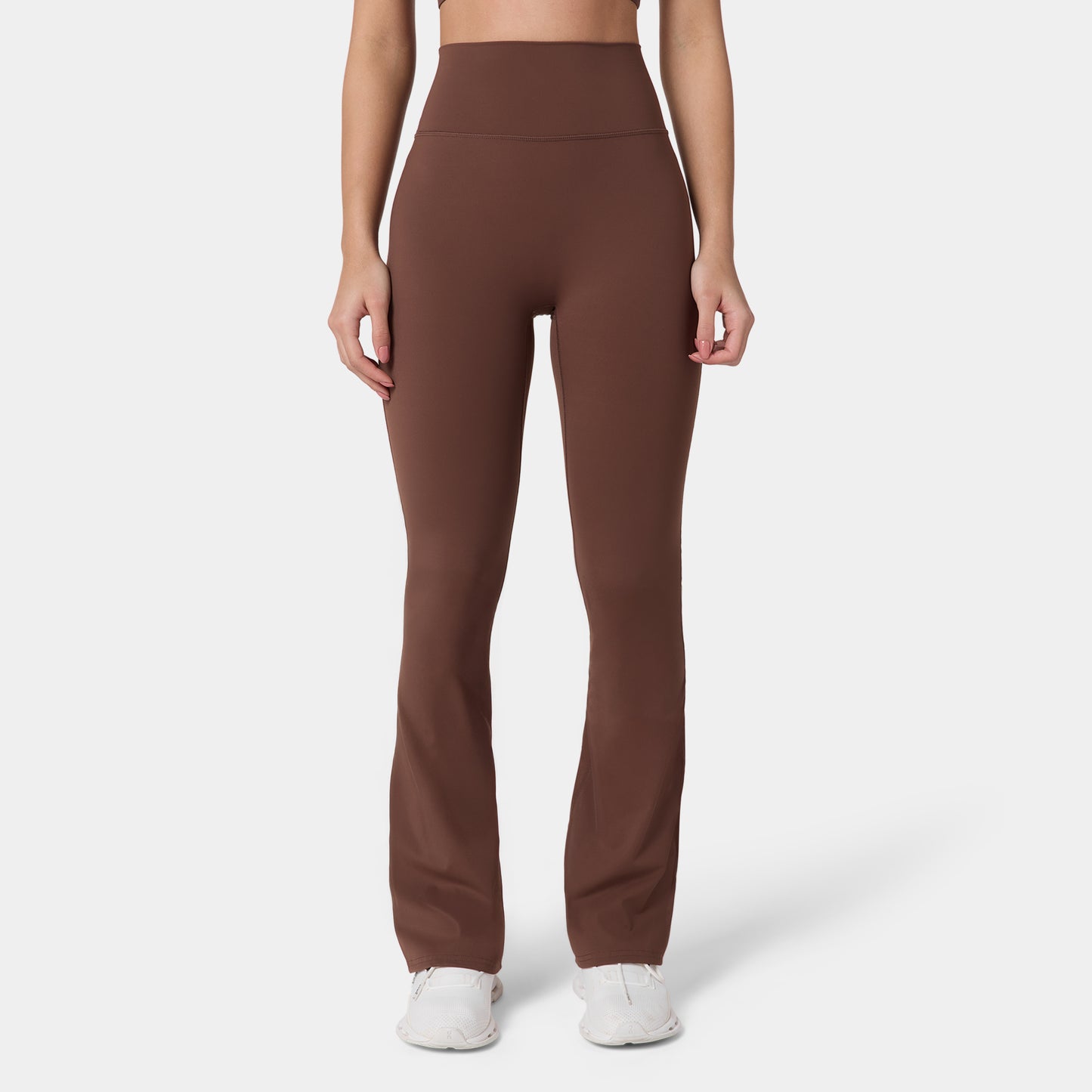 High Rise Flared Pants - Chestnut