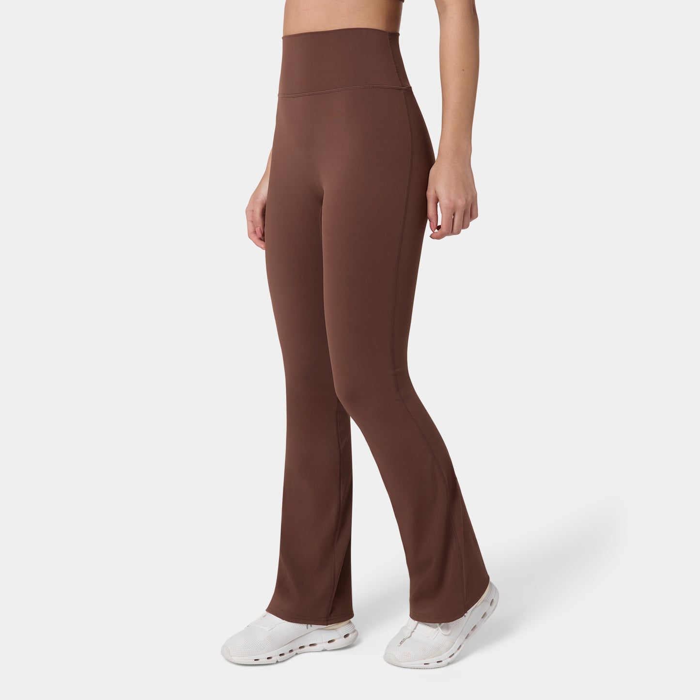 High Rise Flared Pants - Chestnut
