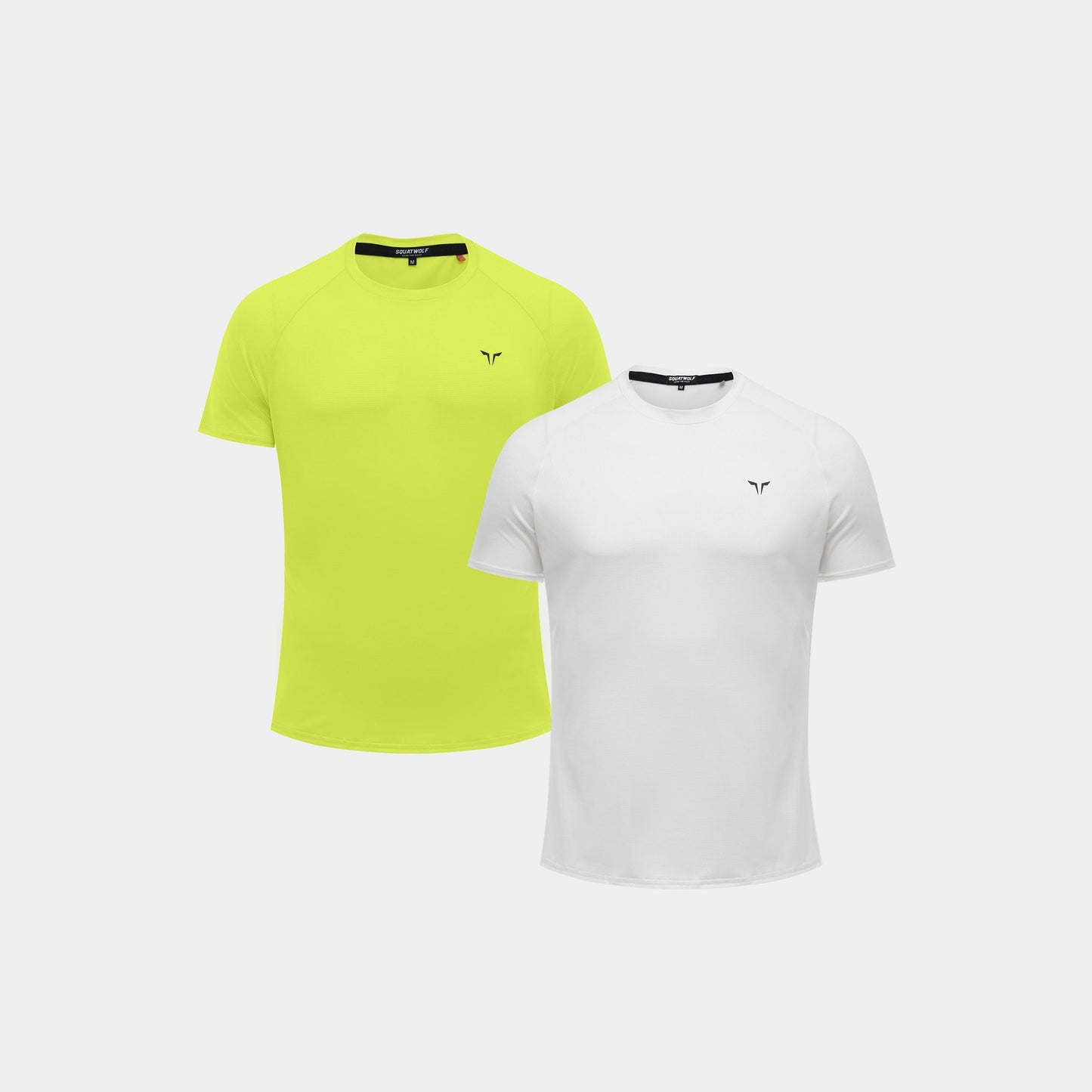 Core Mesh Tee 2.0 2 Pack - Pearl White & Fluo Yellow