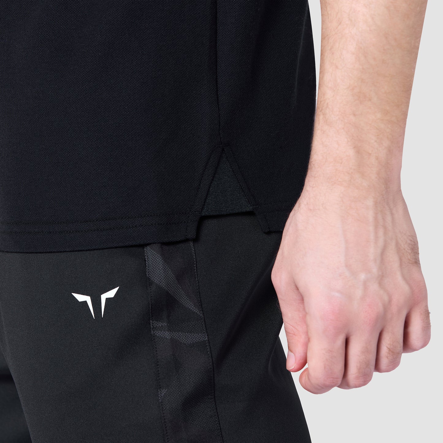 كور تيشرت بياقة مستديرة - أسود