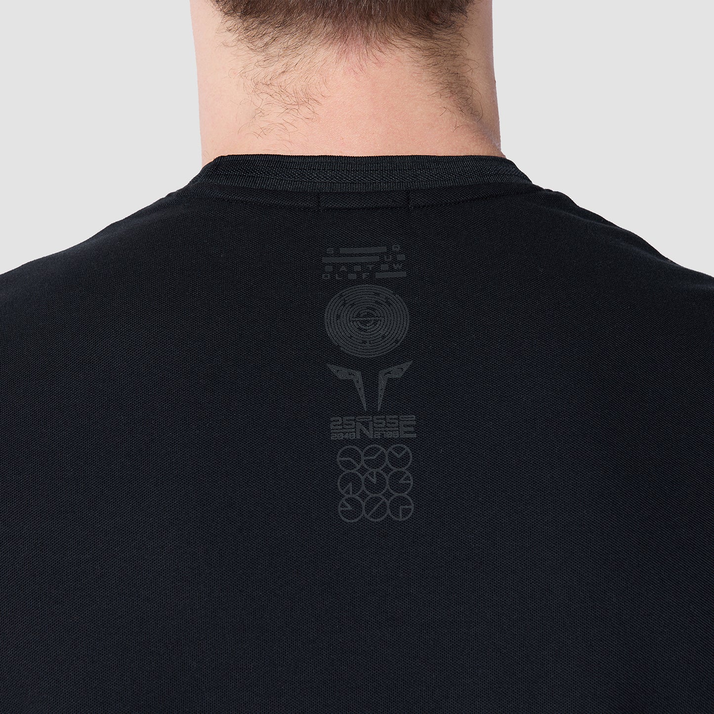 كور تيشرت بياقة مستديرة - أسود