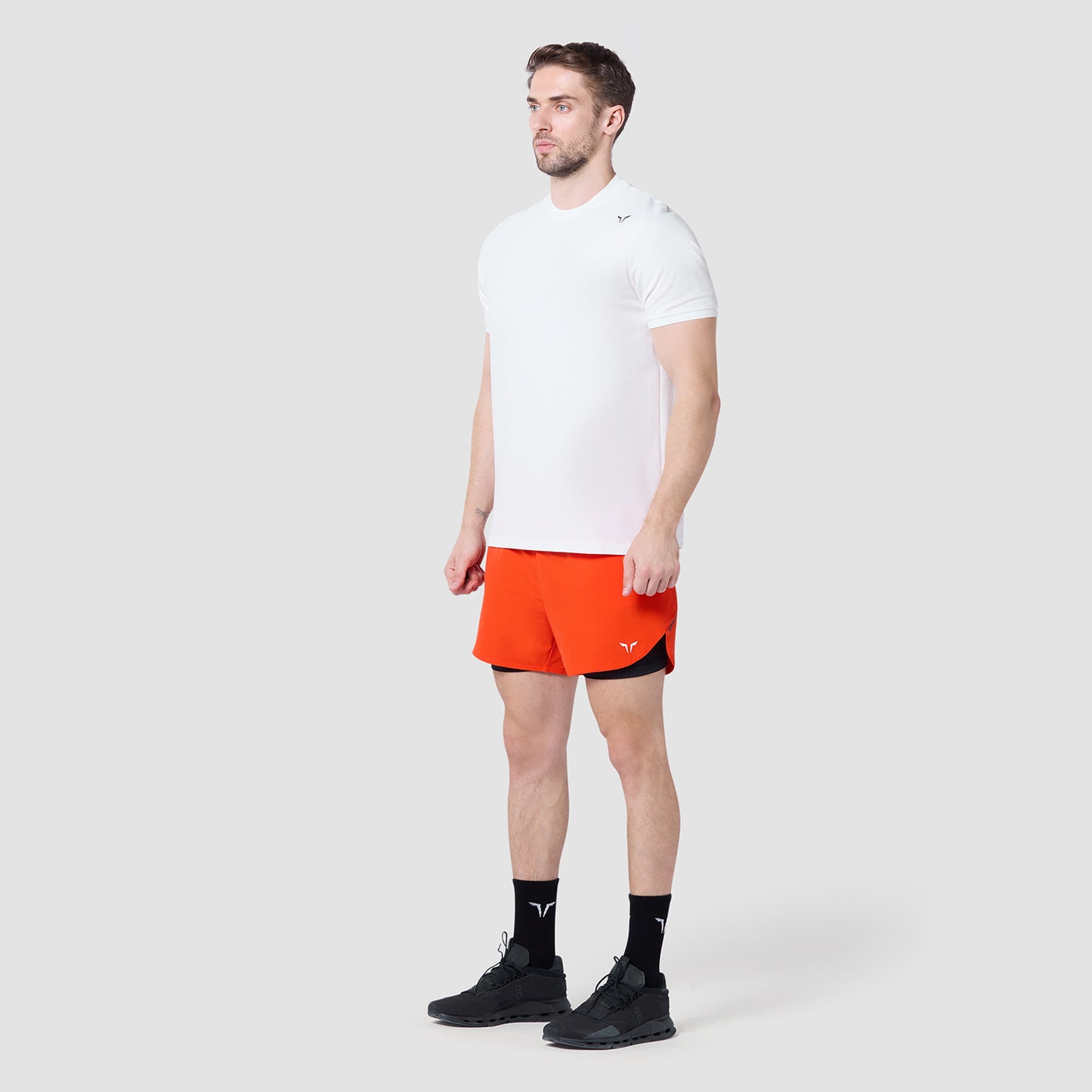 كور تيشرت بياقة مستديرة -  أبيض لؤلؤي