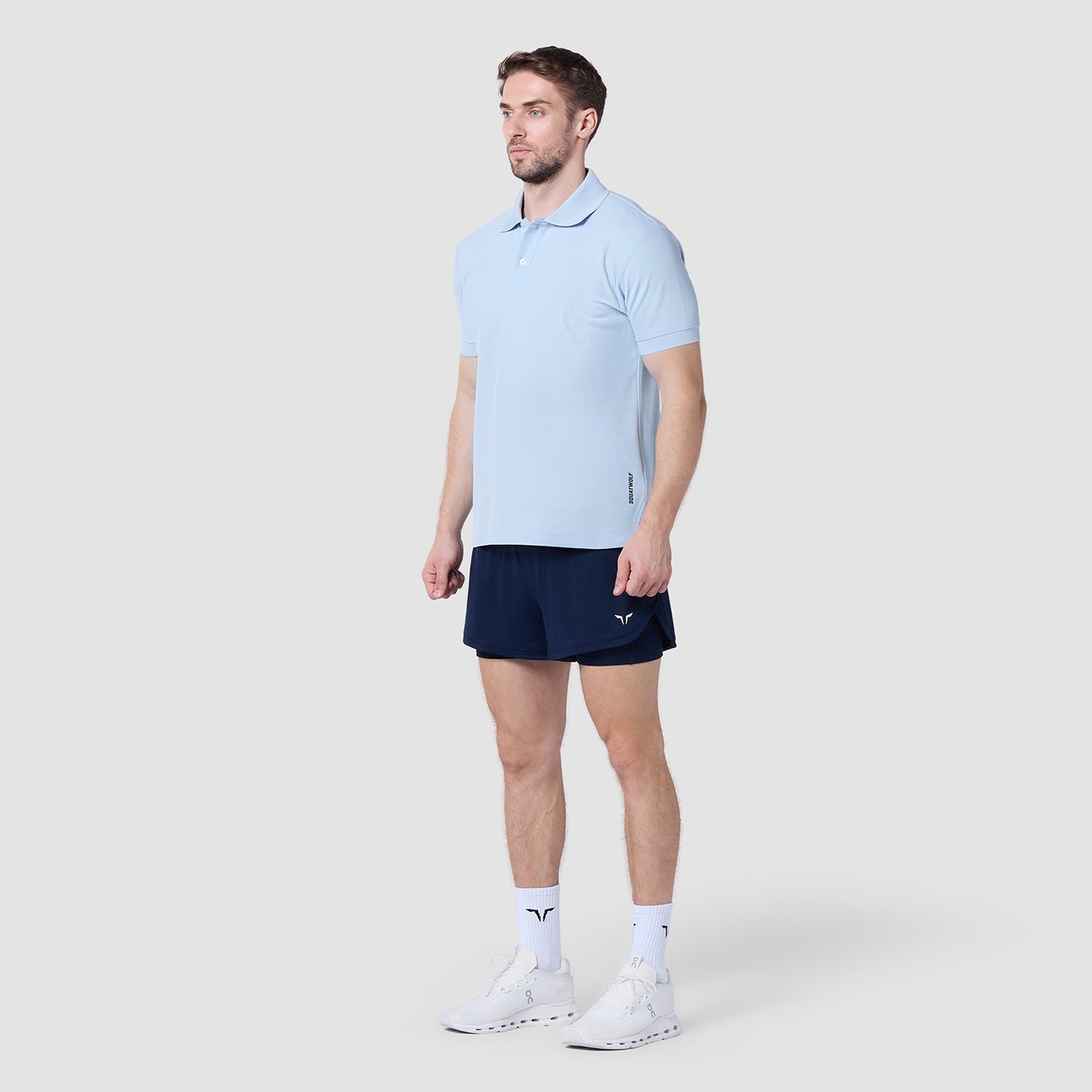 تيشيرت بولو كور أوفر أتشيفر - أزرق سماوي