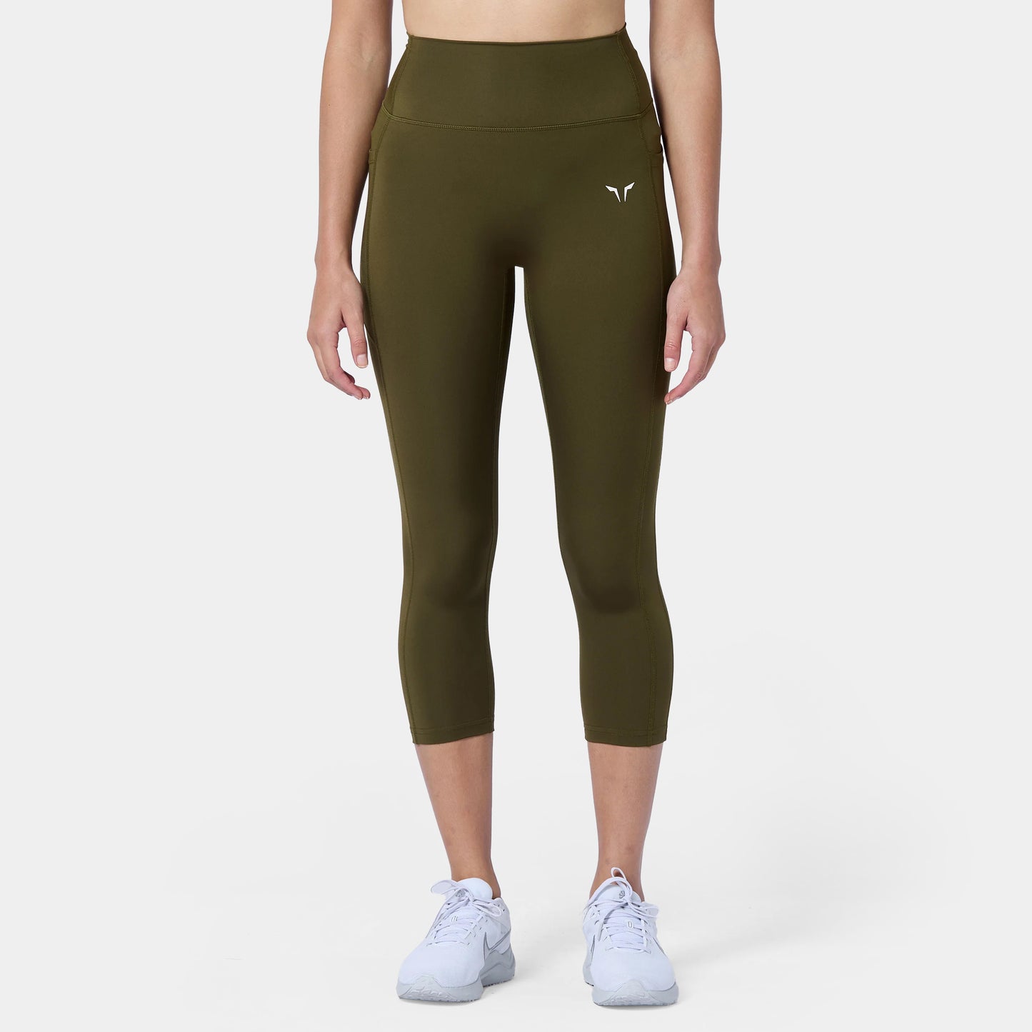 ليقينز بخصر مرتفع 21" - زيتوني داكن