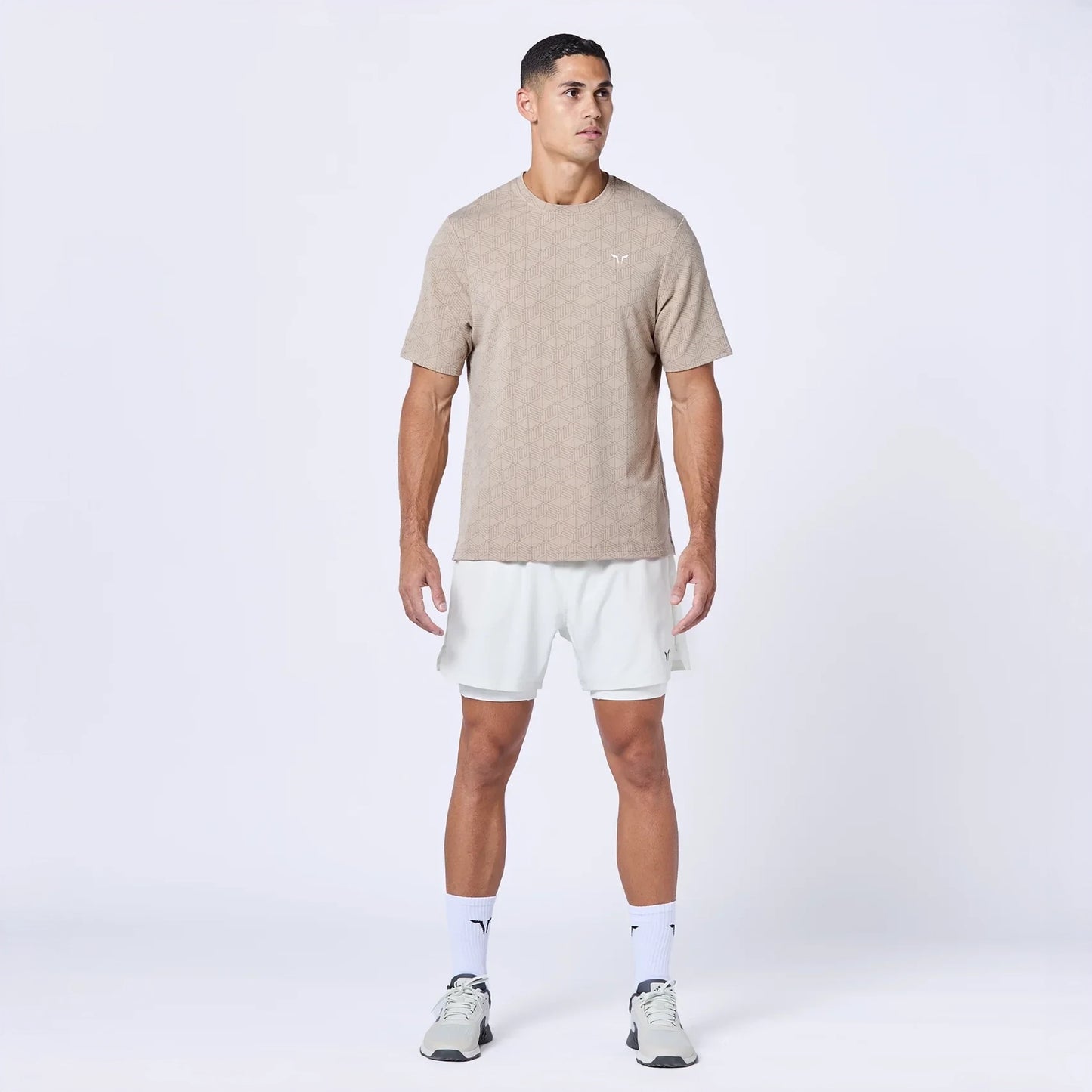 شورت فاونديشن 5" 2 في 1 - أبيض لؤلؤي