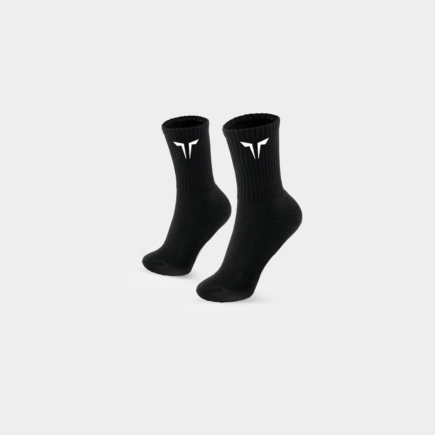 جوارب نصف الساق بالعلامة 3 قطع - أسود