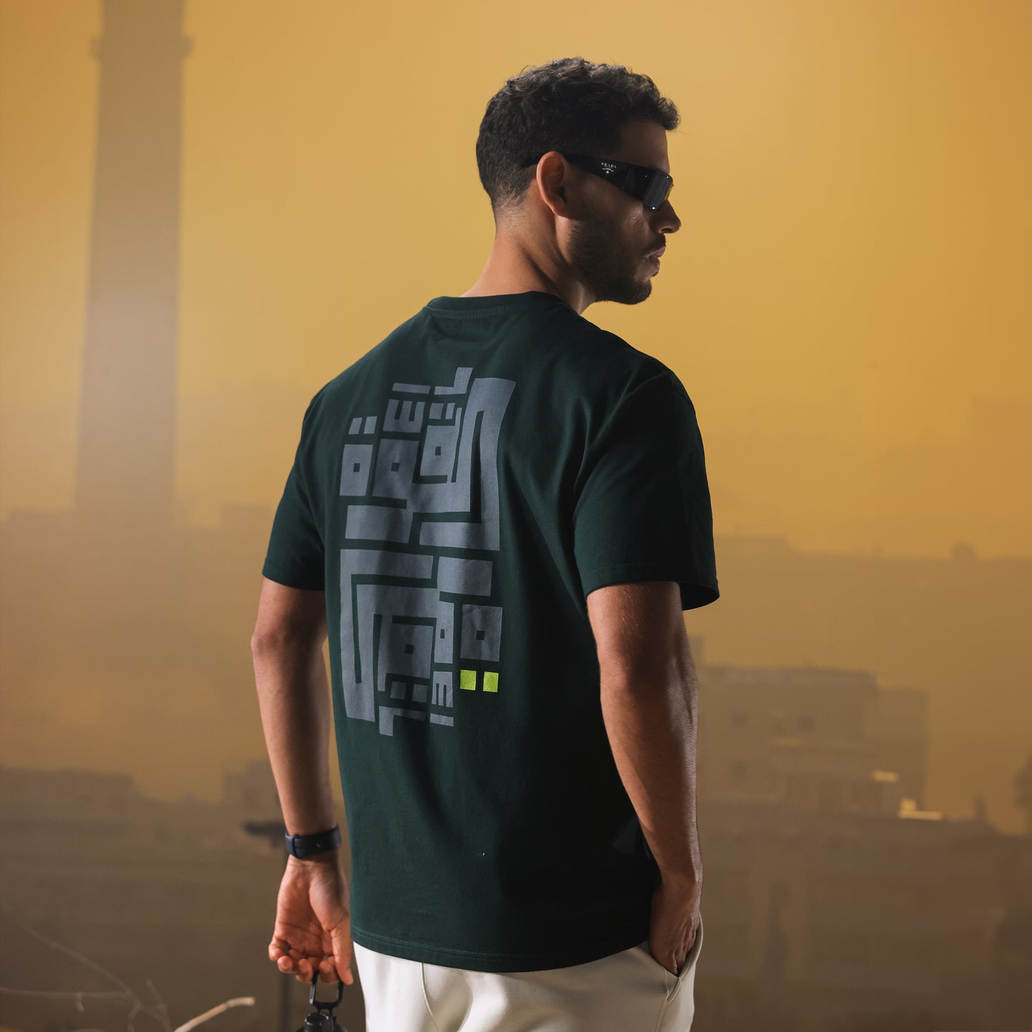 تيشيرت سكوات وولف x إبراهيم زكي فضفاض - أخضر