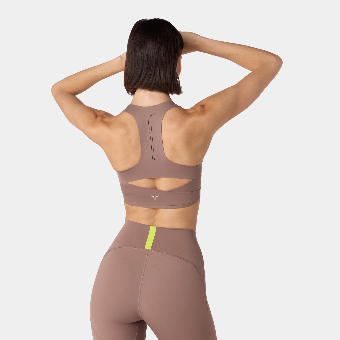 نيوتك حمالة صدر برقبة مربعة - كستنائي