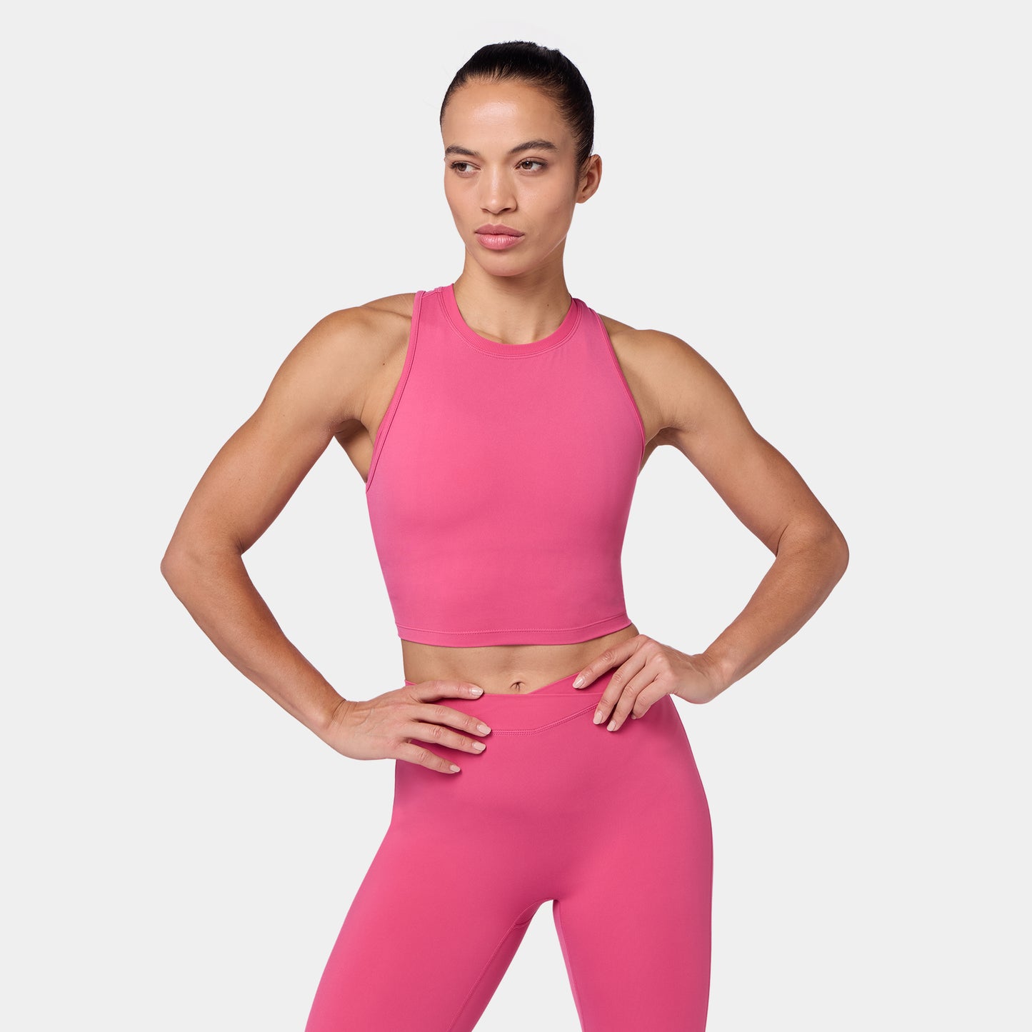 Performance Crop Tank - Carmine