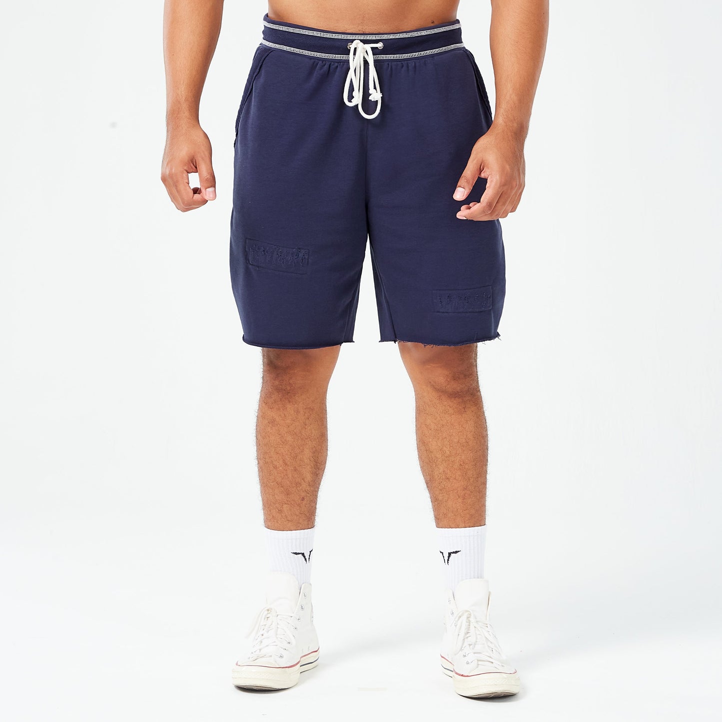 Golden Era Ripped Shorts - Navy
