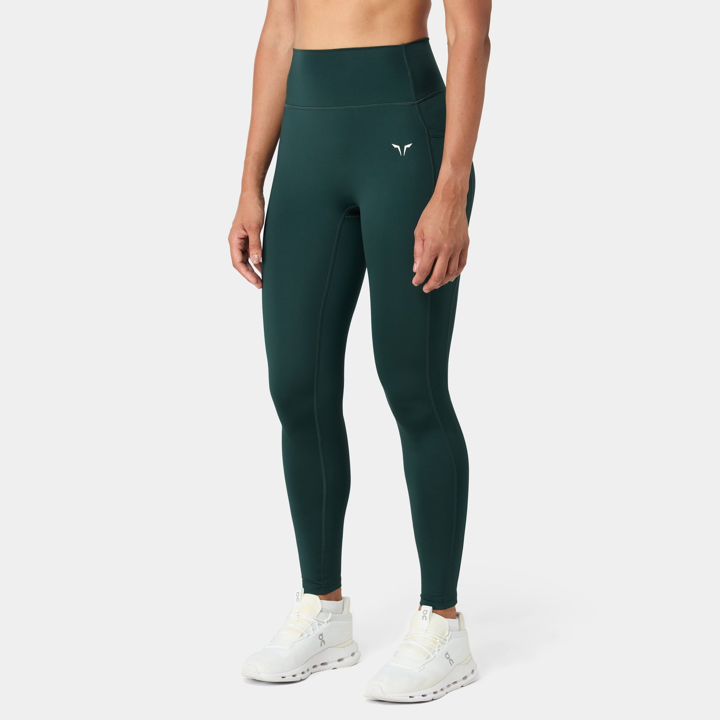 ليقنز بخصر مرتفع 27" - أخضر زرعي