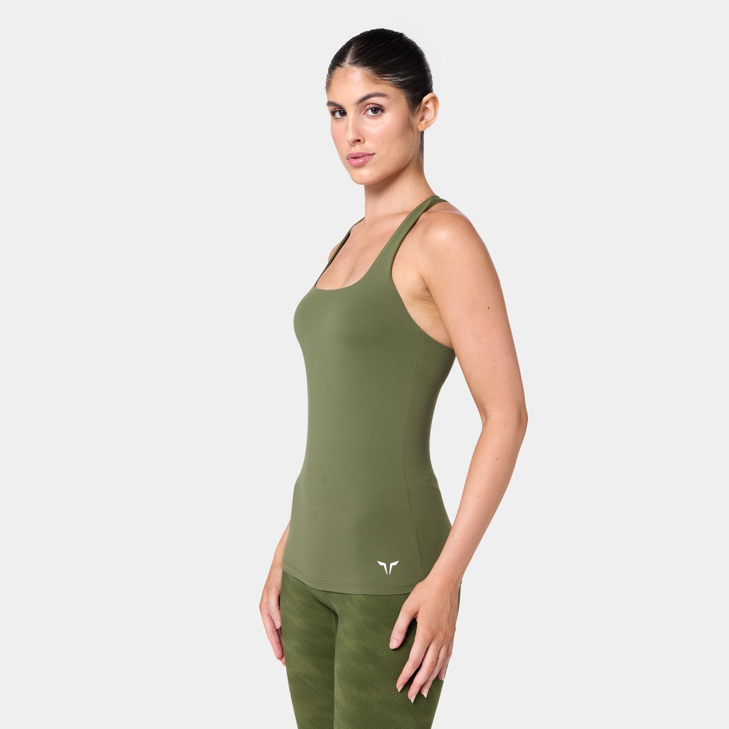 Racer Back Built In Bra Tank - Cypress