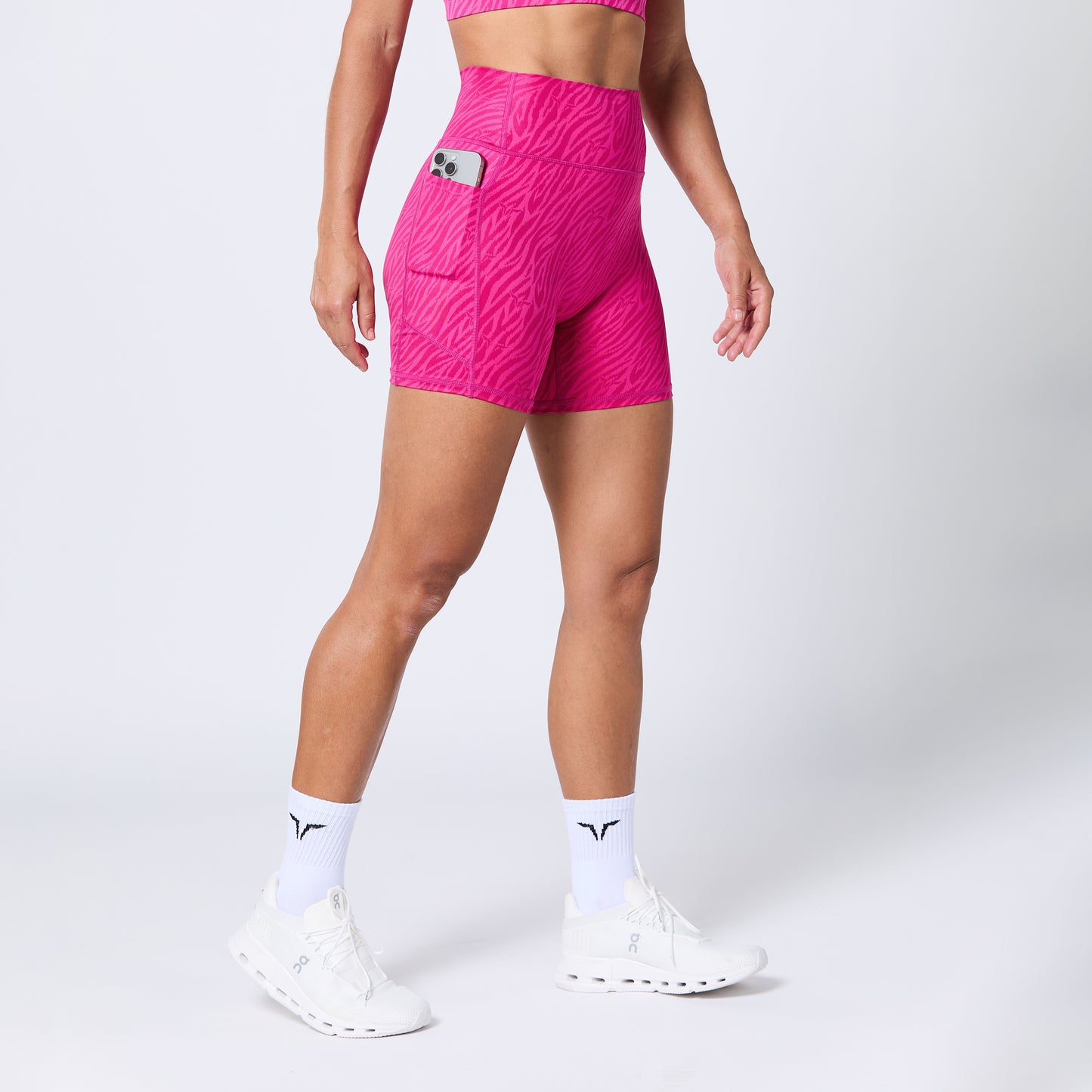 High Rise 5" Shorts - Beetroot Purple Print