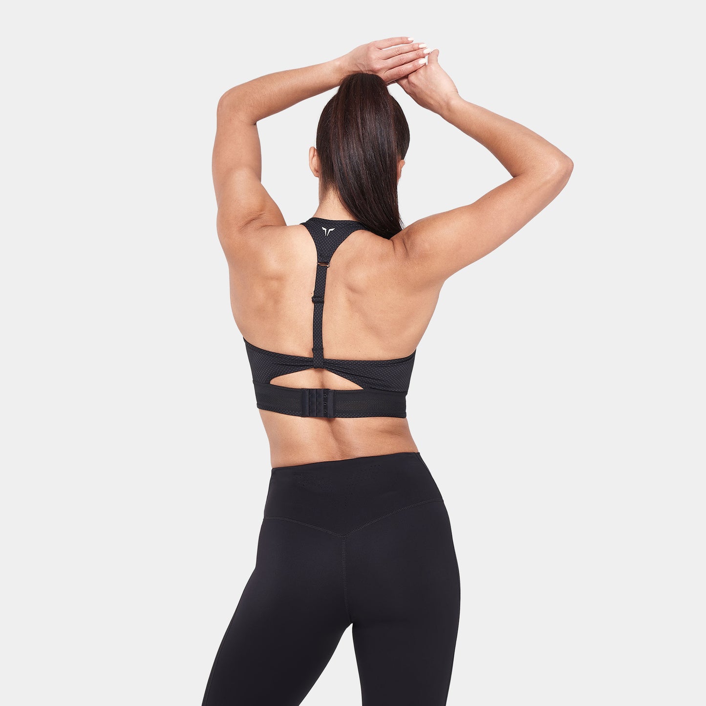 أنتيمد حمالة صدر بسحاب- طبعة أسود ورصاصي