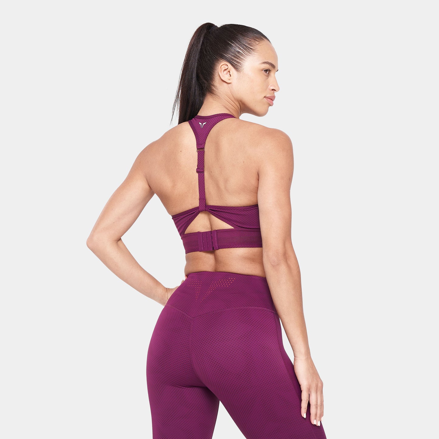 أنتيمد حمالة صدر بسحاب- طبعة كرزي داكن و بنفسجي