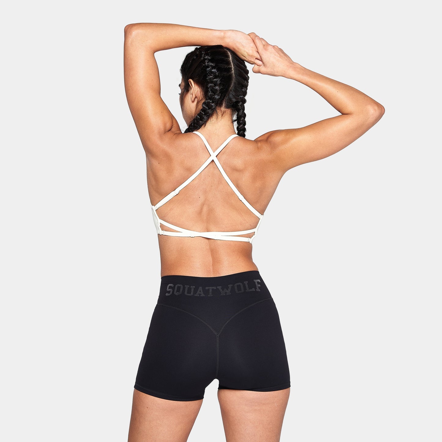 Multi Strap Cross Back Bra - Ecru