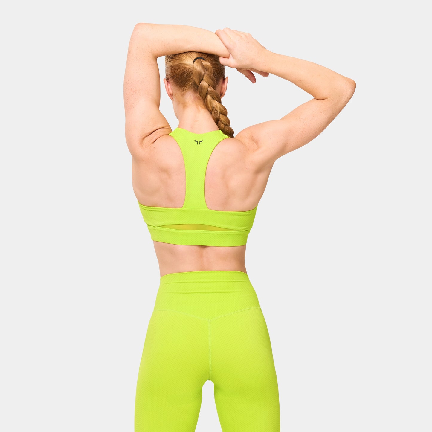 Racer Back Bra - Fluo Yellow & Green Oasis Print