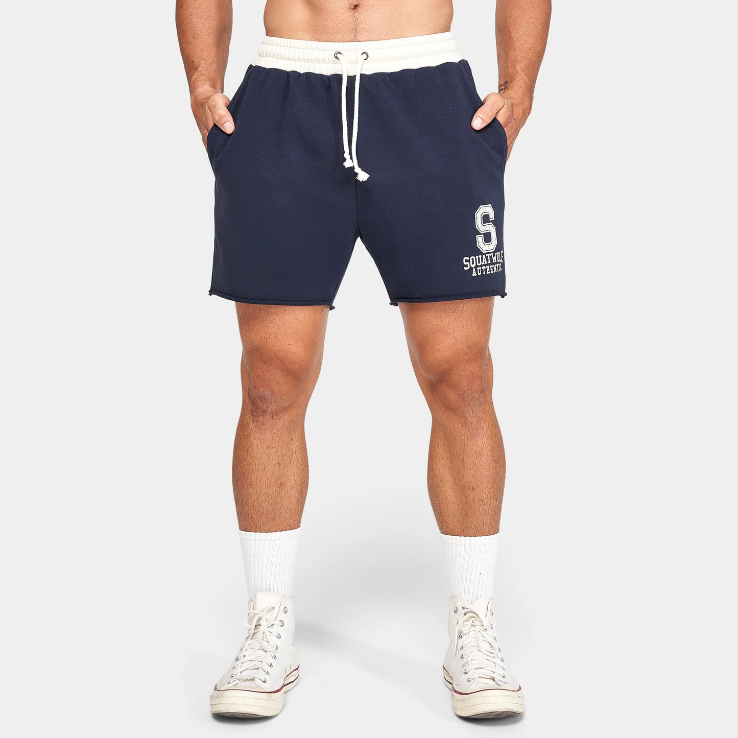 Golden Era Authentic 2-in-1 5" Shorts - Navy & Ecru