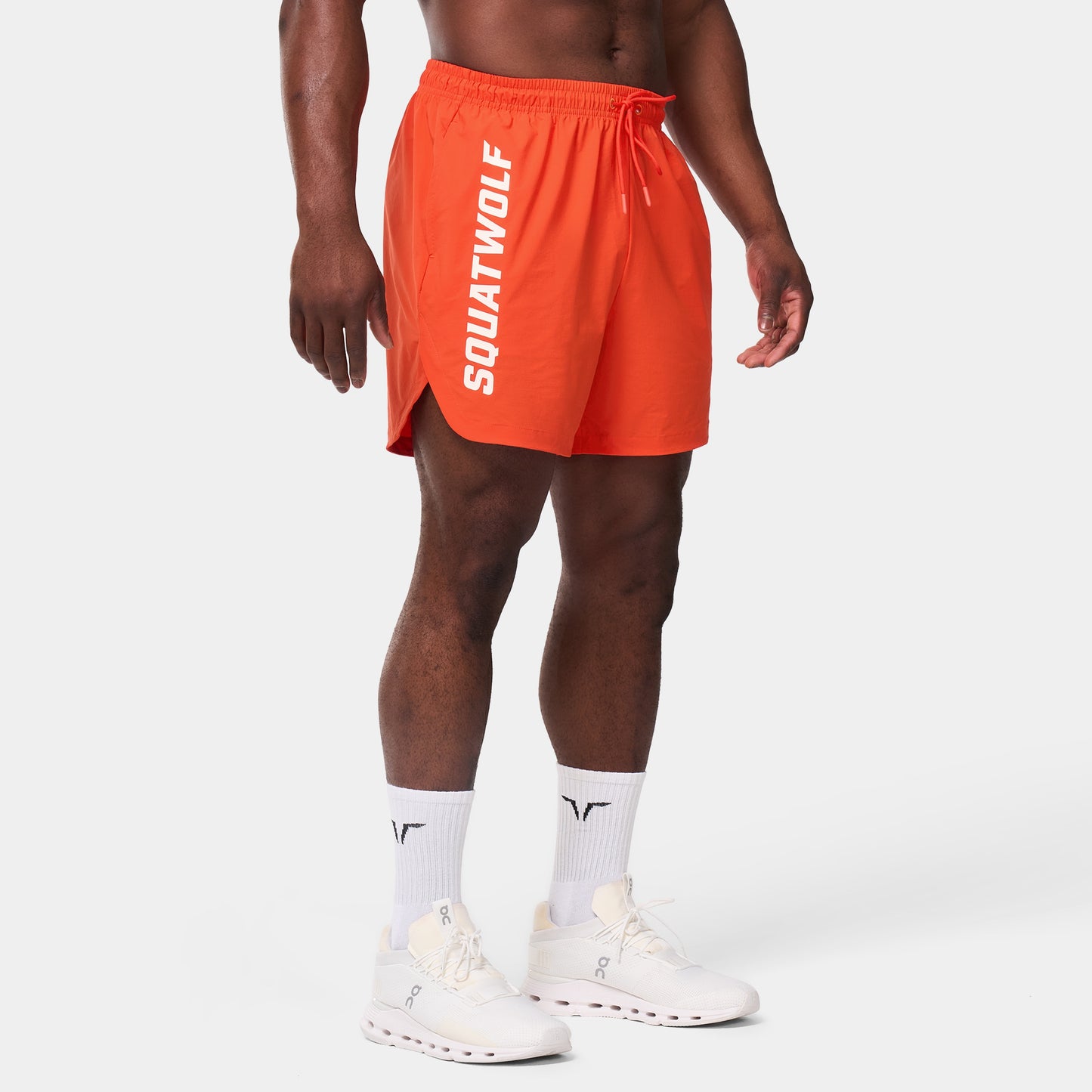 5” Gym-to-Swim Shorts - Orange.Com