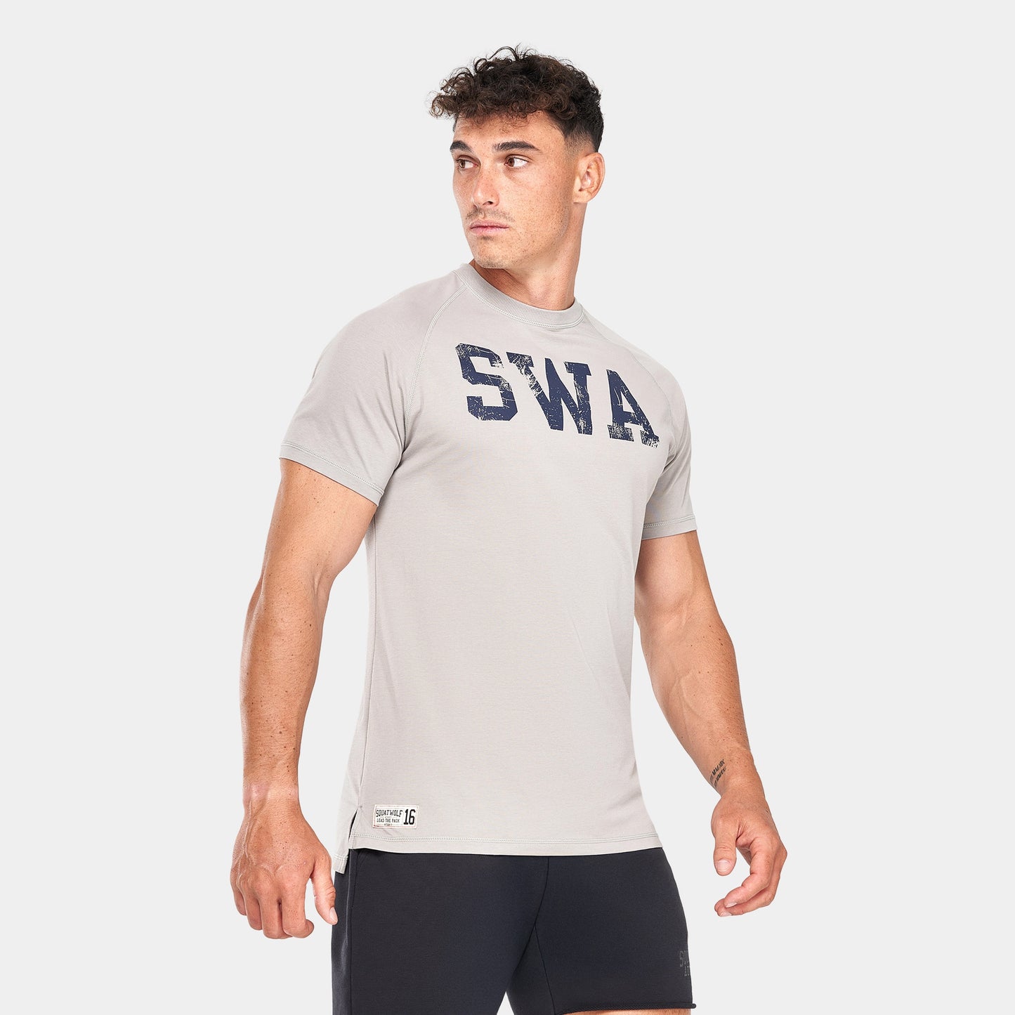 تيشيرت رغلان جرافيكي رياضي - بالوما رمادي مارل