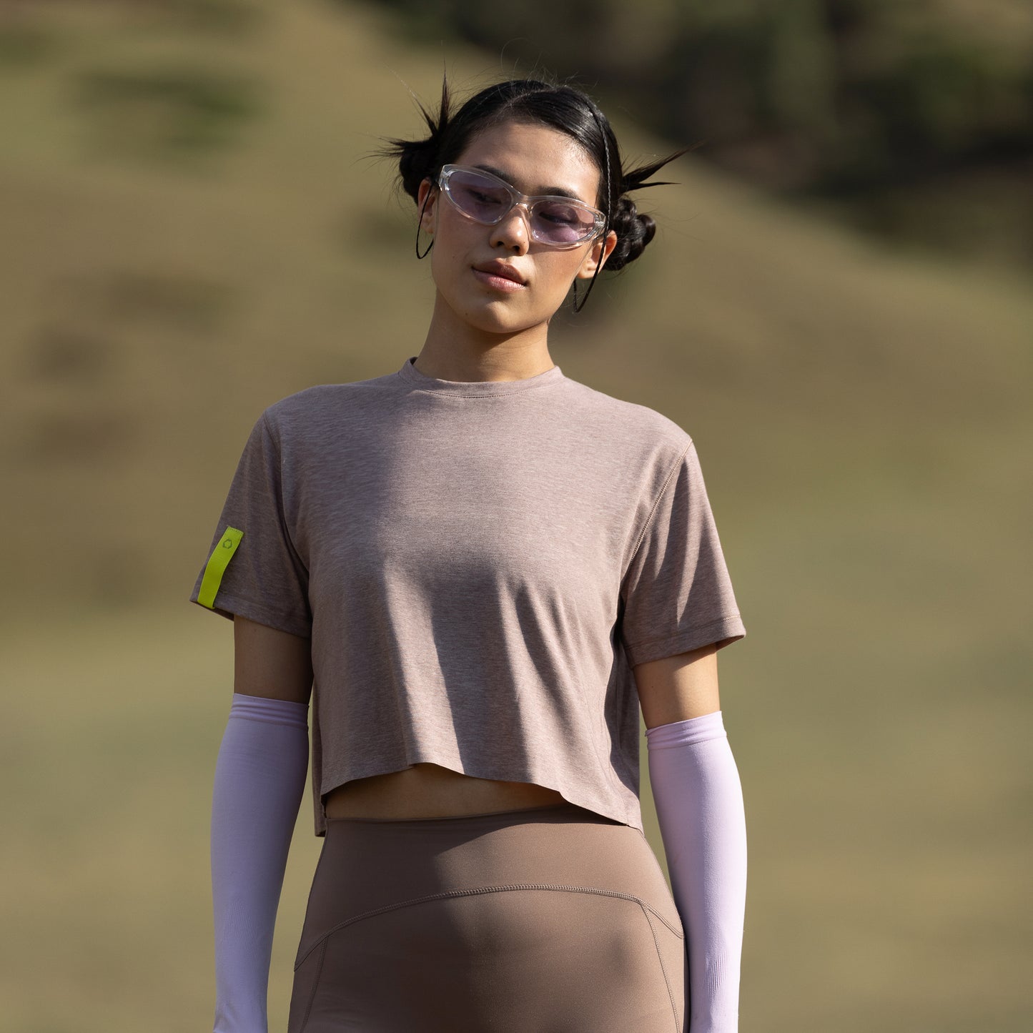 Neotech ACTDRY® Crop T-shirt - Deep Taupe Marl