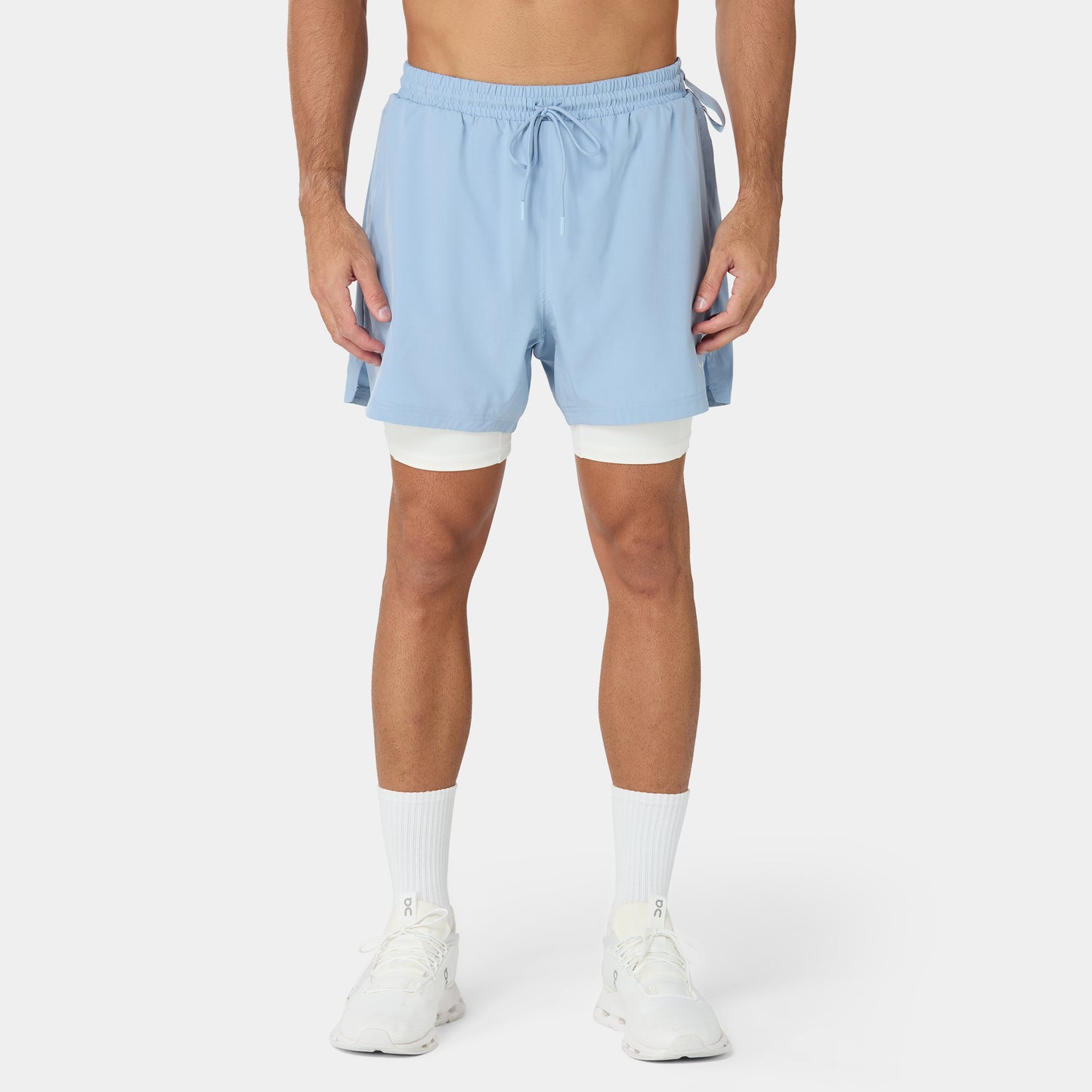 شورت فاونديشن 2 في 1 5" - أزرق مغبر