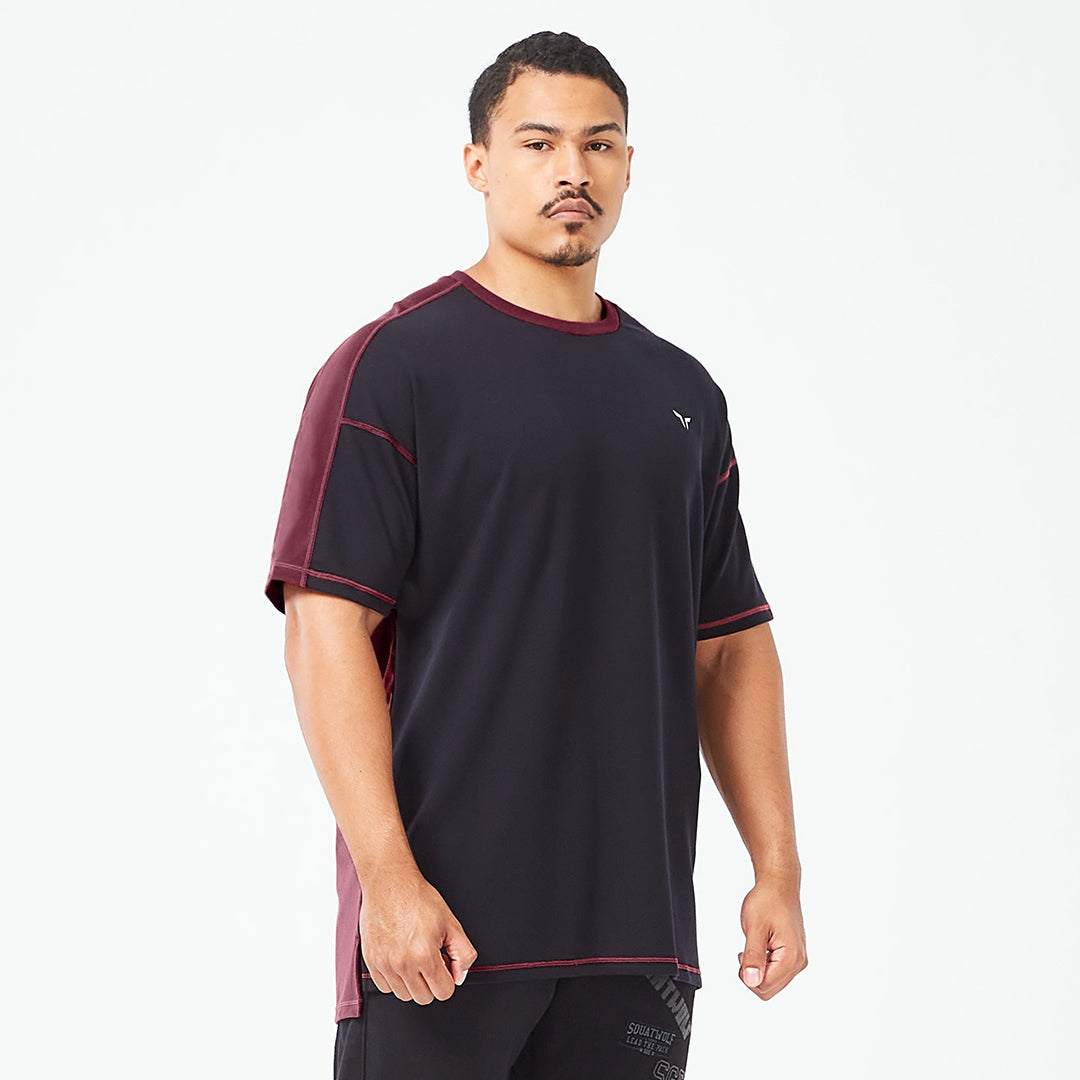 Golden Era Legacy Oversized T-shirt - Black & Burgundy
