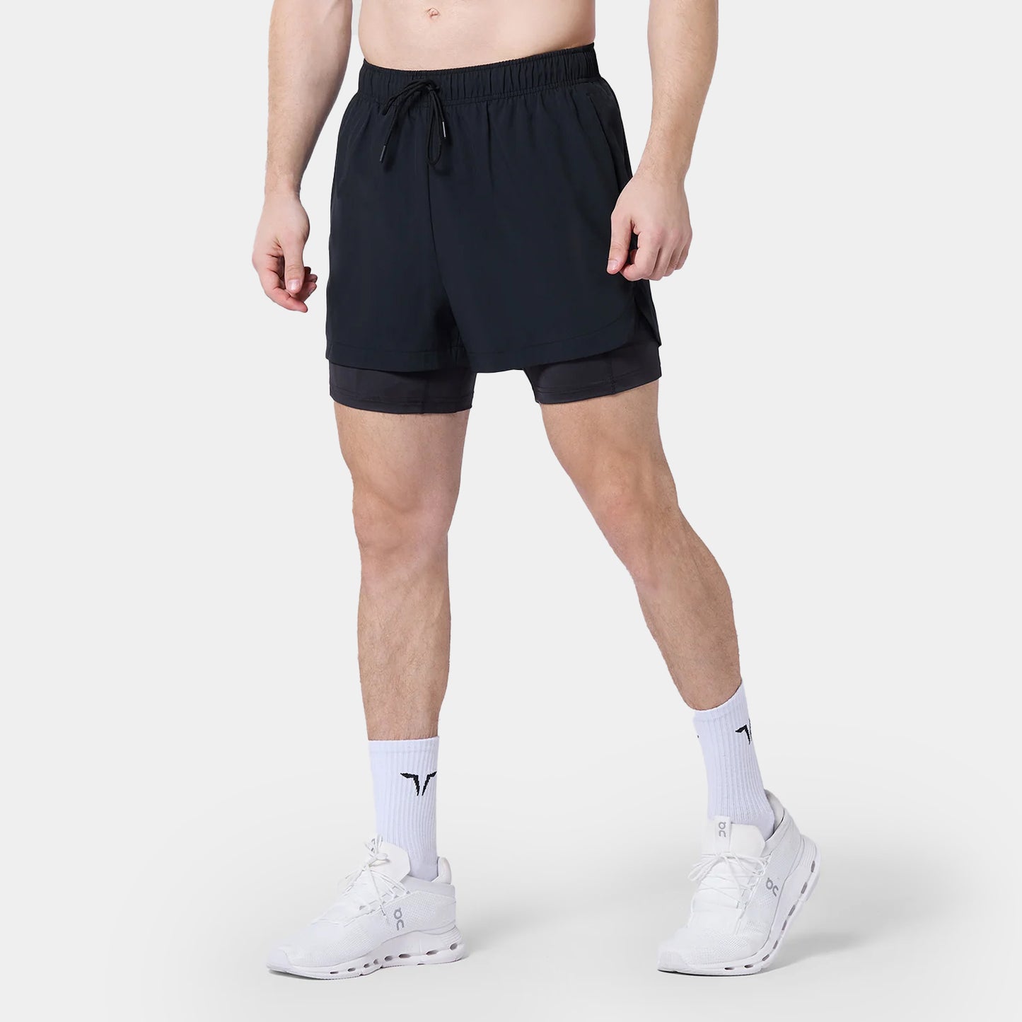  شورت ليمتلس 5 انش 2 في 1 - أسود