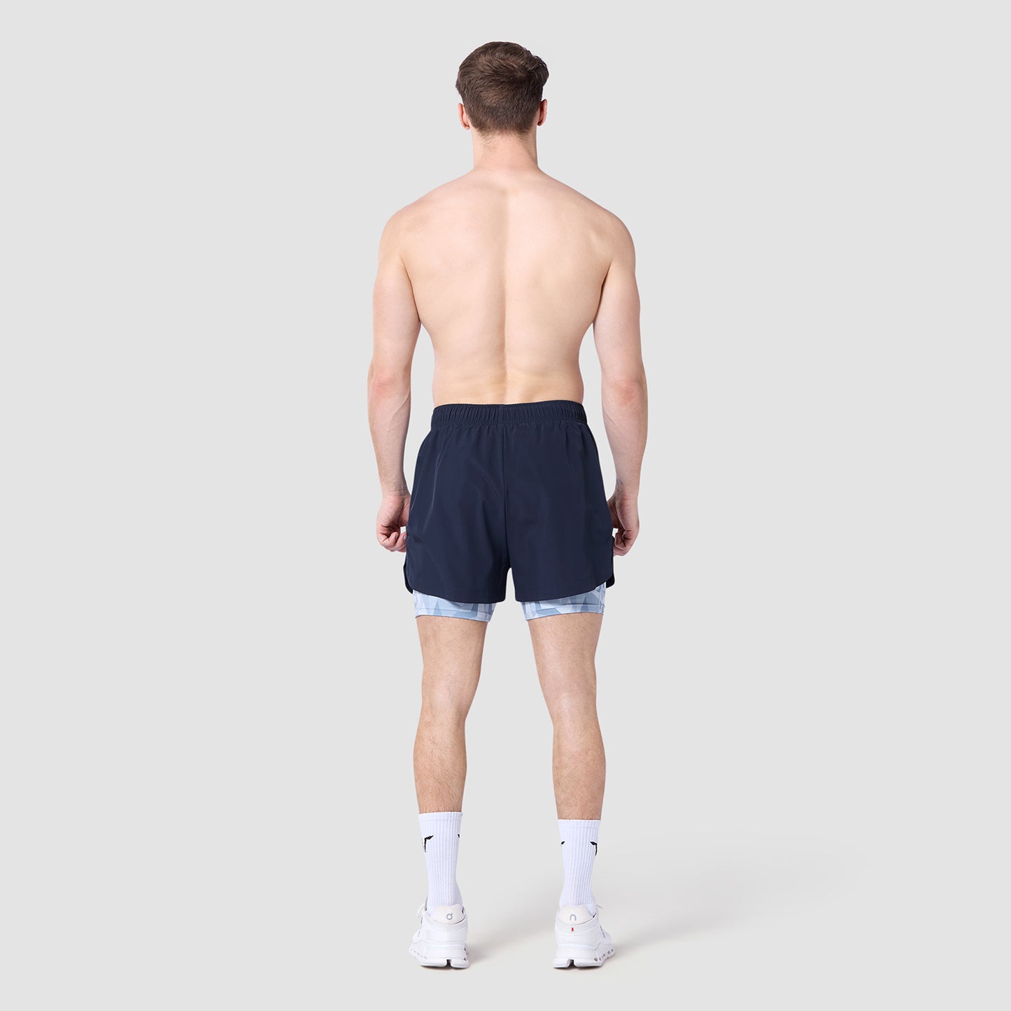  شورت ليمتلس 5 انش 2 في 1 - كحلي & أزرق سماوي