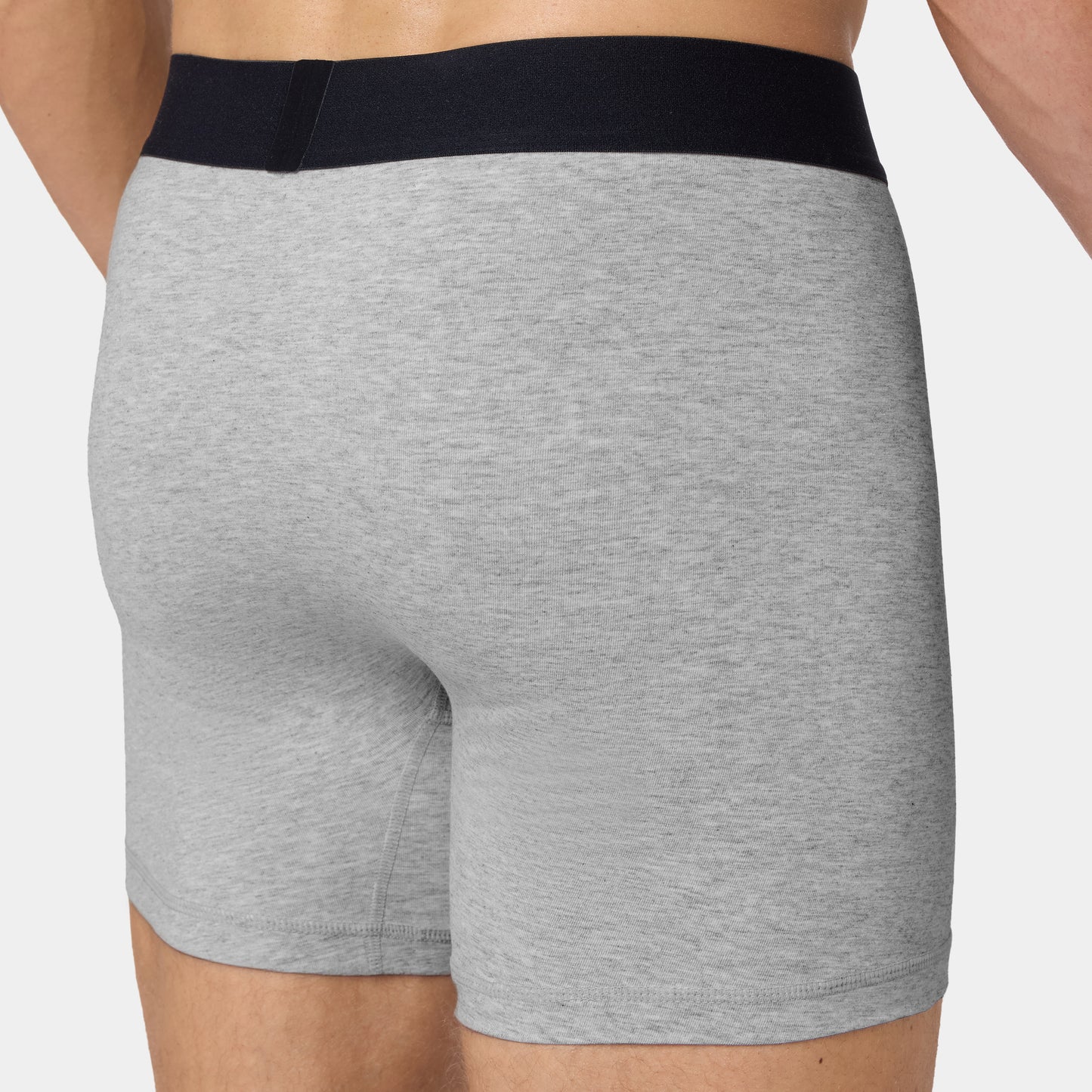 5" Cotton Boxer Trunks 3 Pack - Light Grey Marl