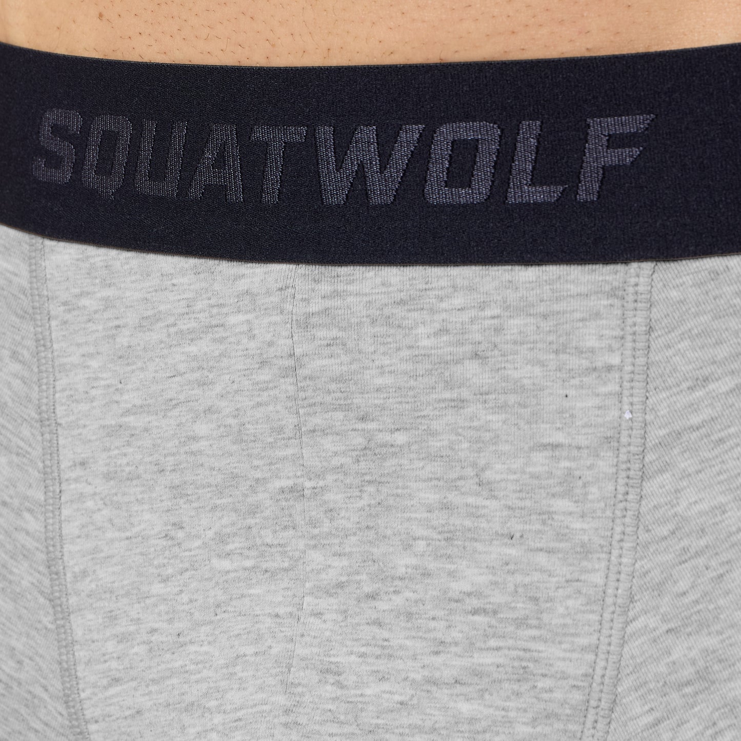 5" Cotton Boxer Trunks 3 Pack - Light Grey Marl