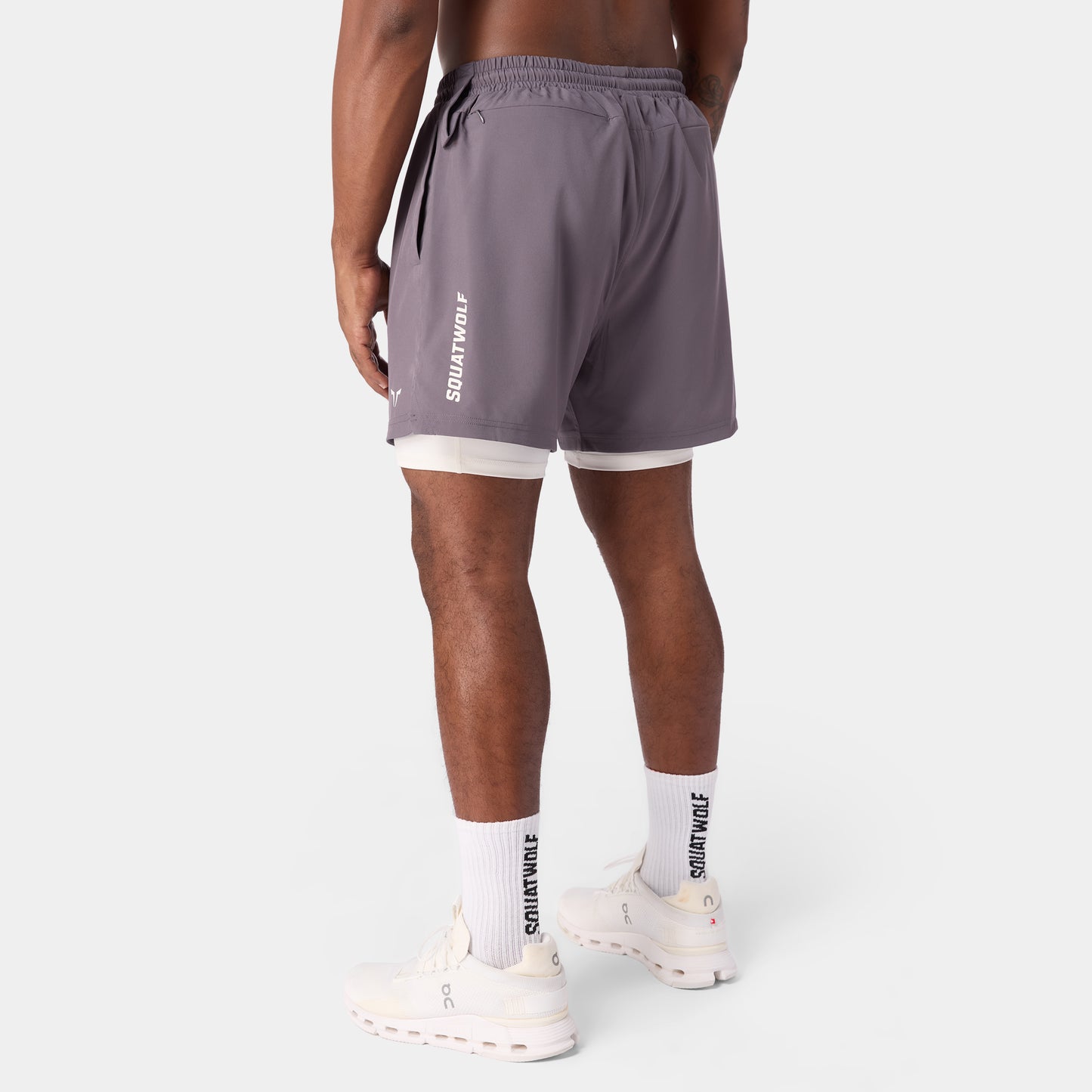 شورت فاونديشن 2 في 1 5" - رمادي ثلجي