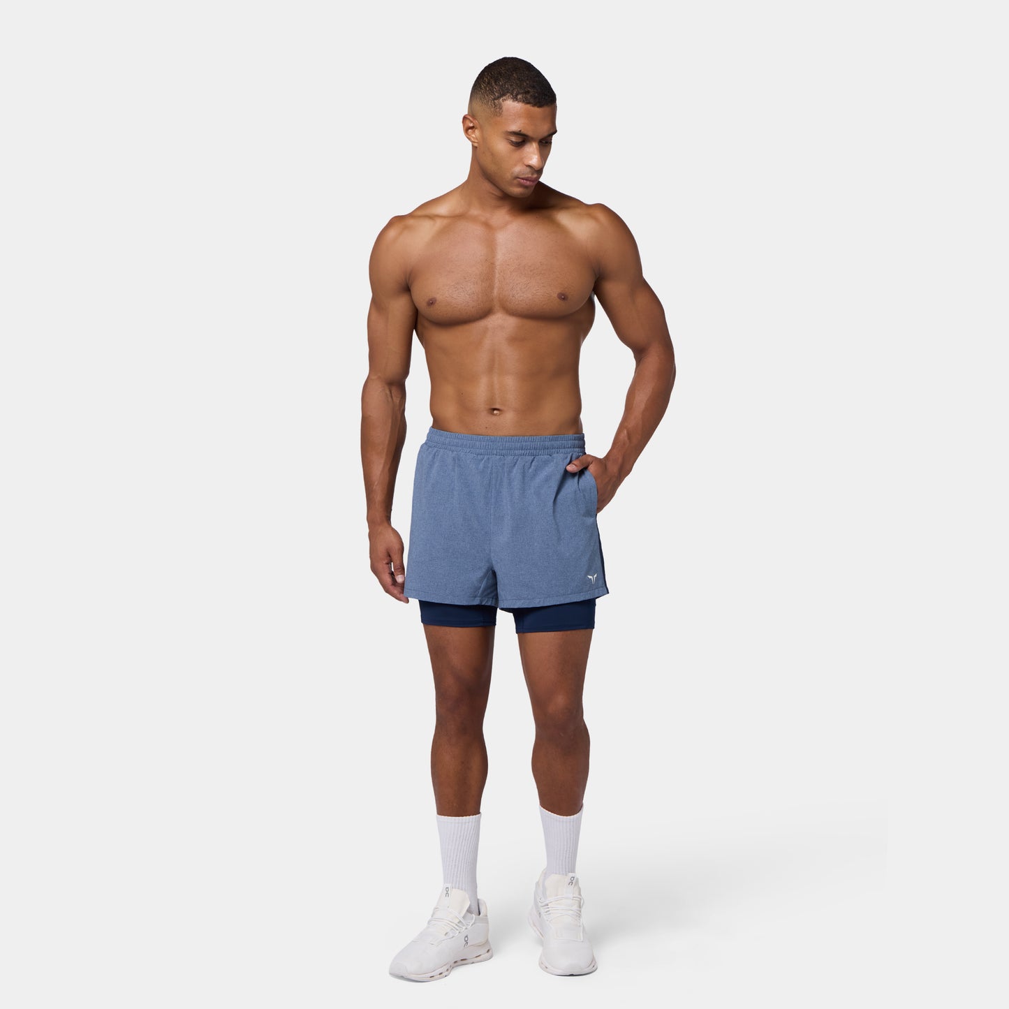 شورت ميش 2 في 1 5" - كحلي مارل