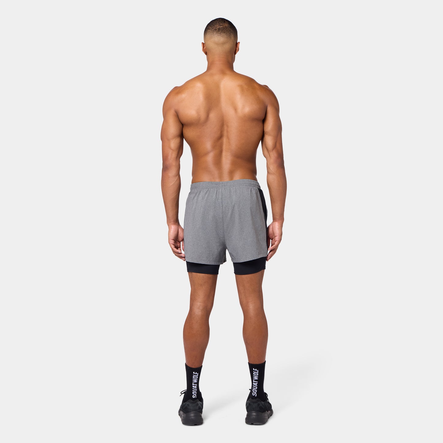 شورت ميش 2 في 1 5" - أسود مارل