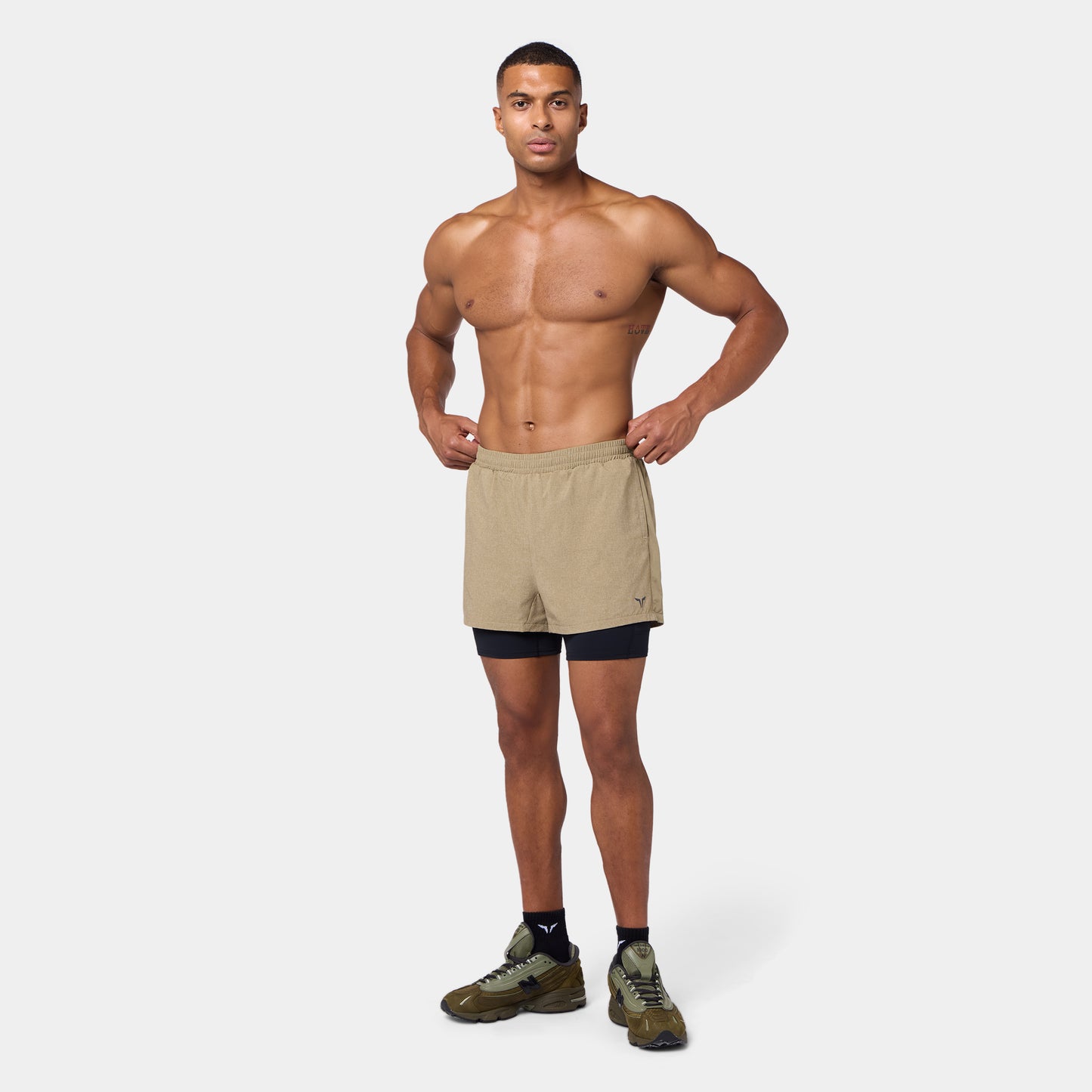Mesh 2-In-1 5" Shorts - Covert Green Marl